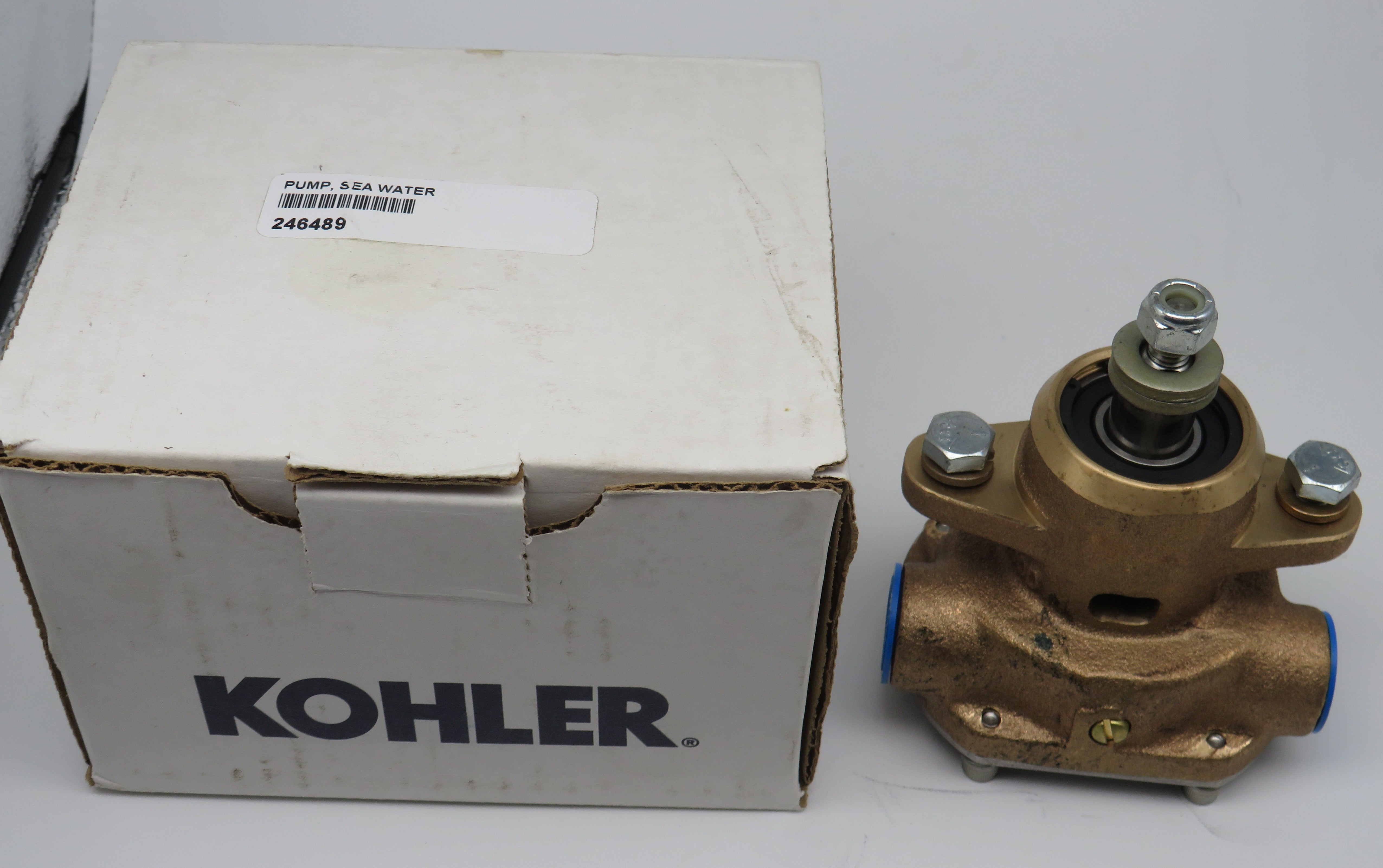 246489 Kohler Pump, Sea Water, Without Pulley For Kohler 6.5CZ23 (goes with 267437 seawater pump drive)