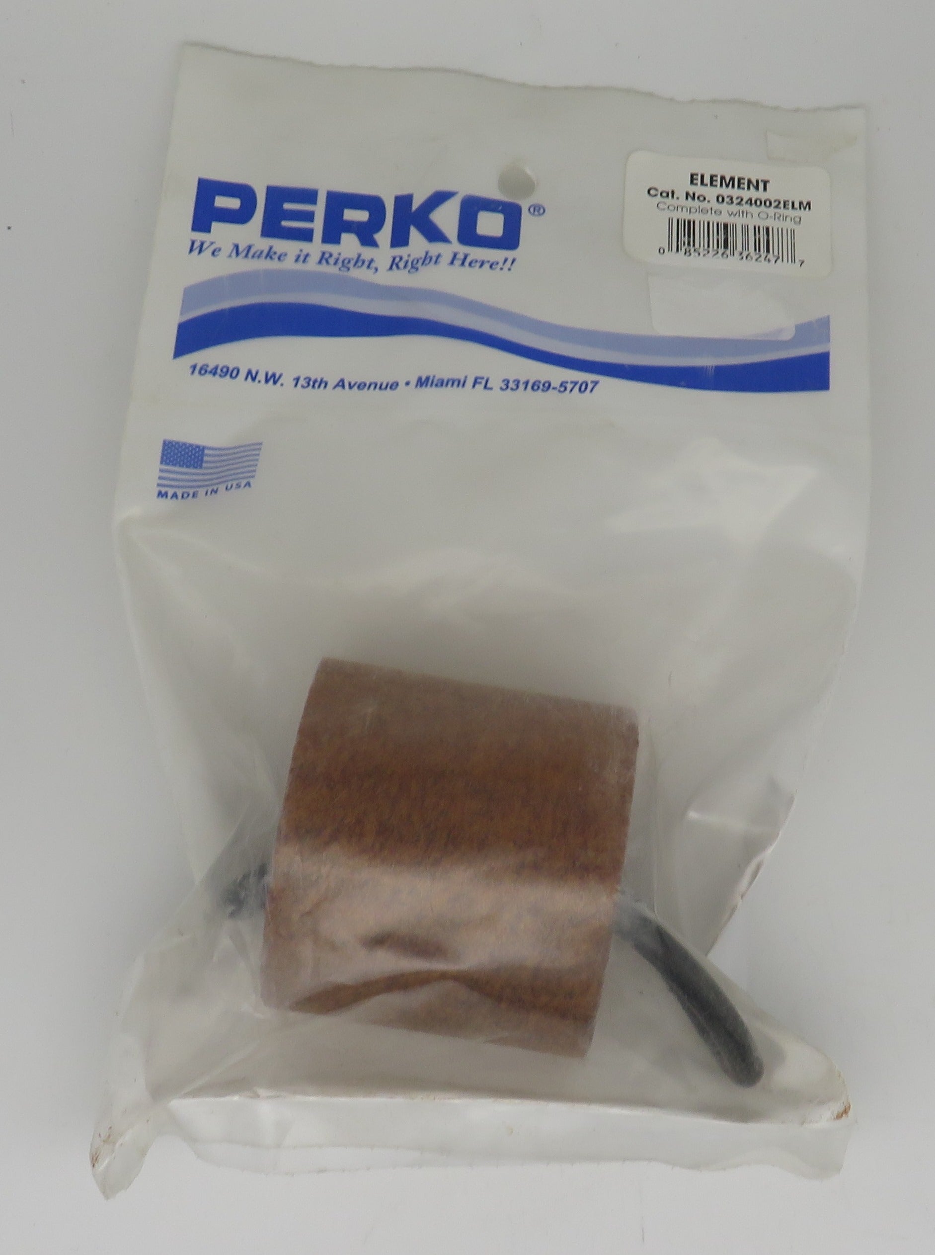 324-002 ELM Perko Fuel Filter Element With O-Ring