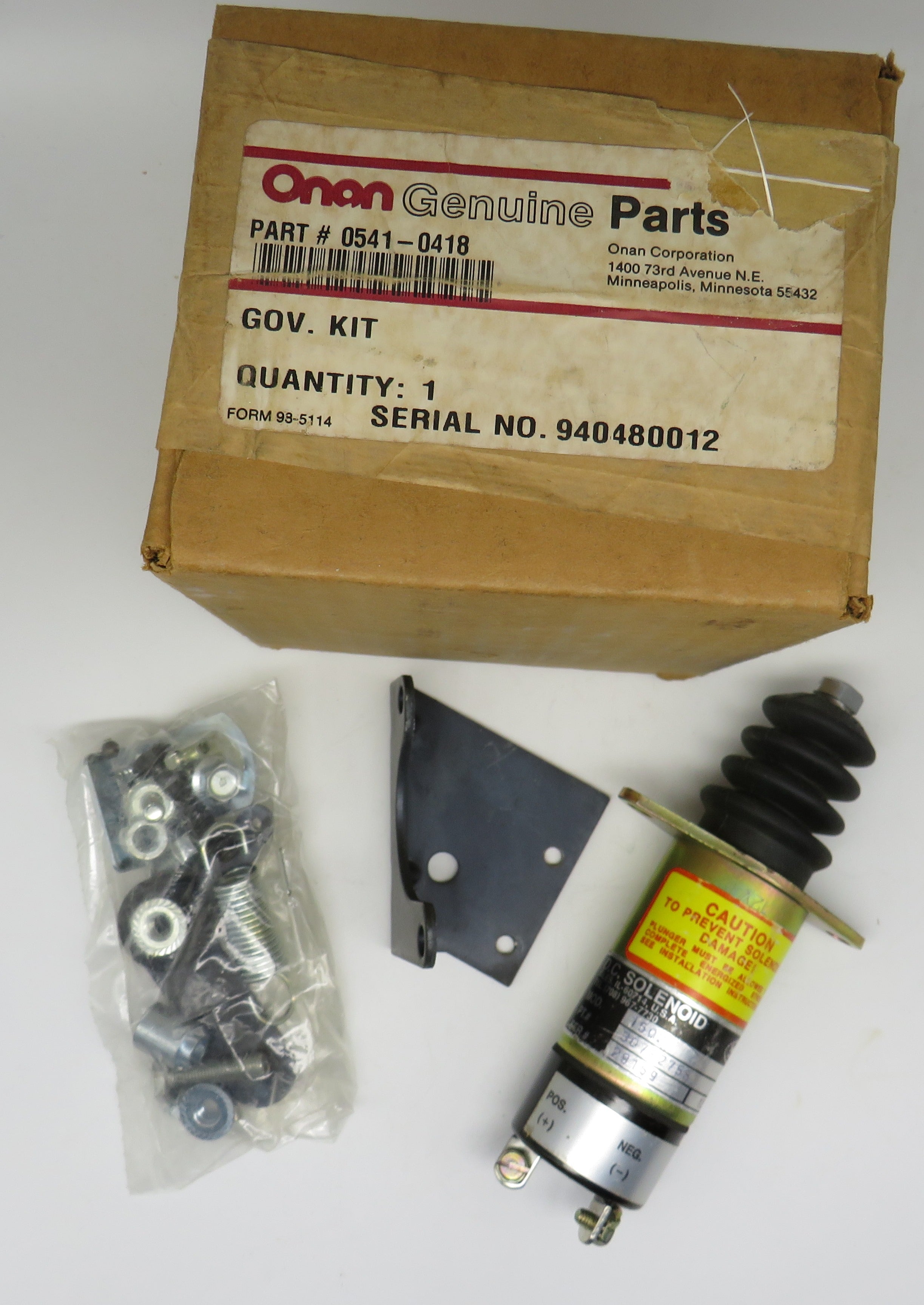 541-0418 Onan Governor Kit 12 Volt 2 Position OBSOLETE 3/21/2024 THIS PART IS IN STOCK 3/21/2024