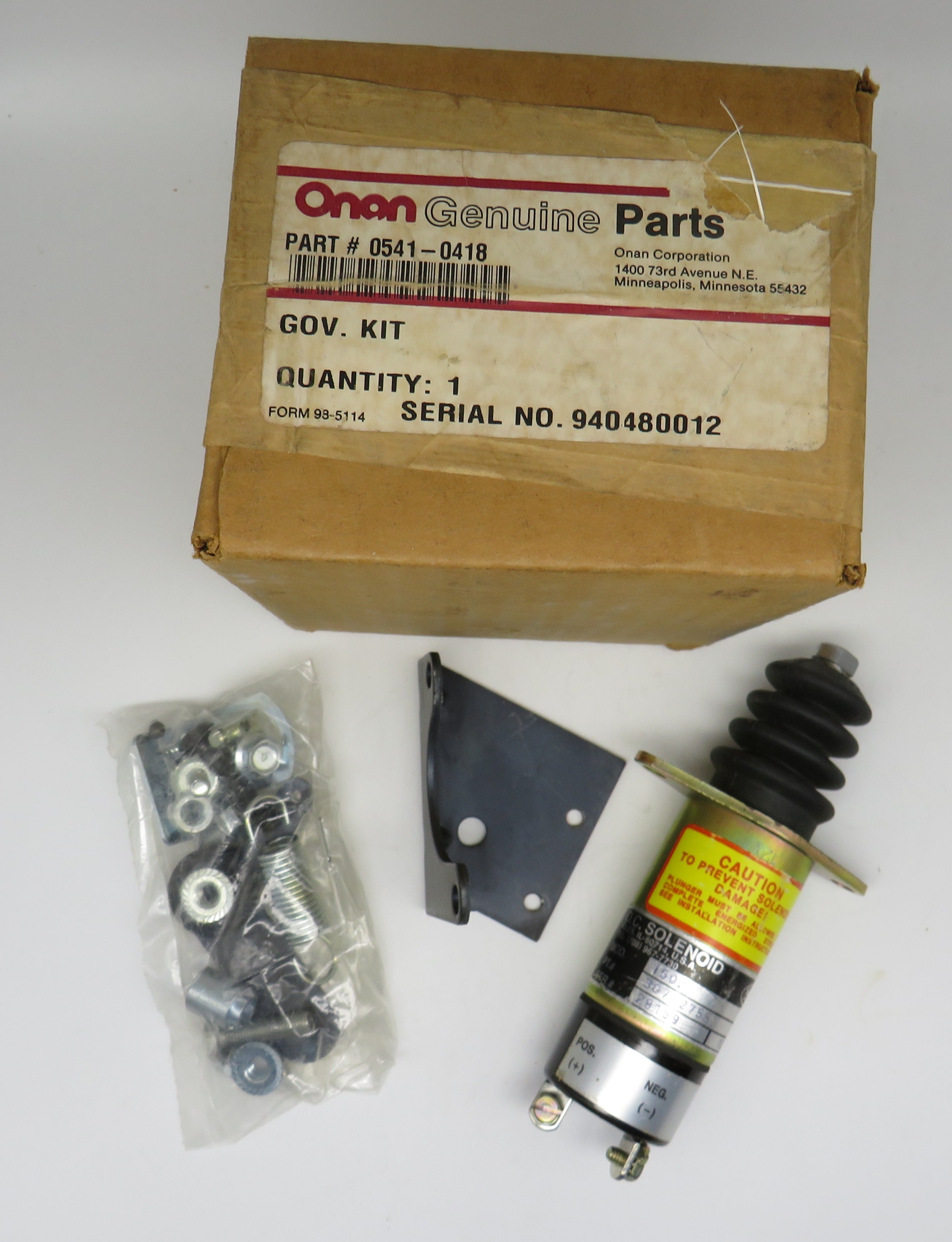 541-0418 Onan Governor Kit 12 Volt 2 Position OBSOLETE 3/21/2024 THIS PART IS IN STOCK 3/21/2024
