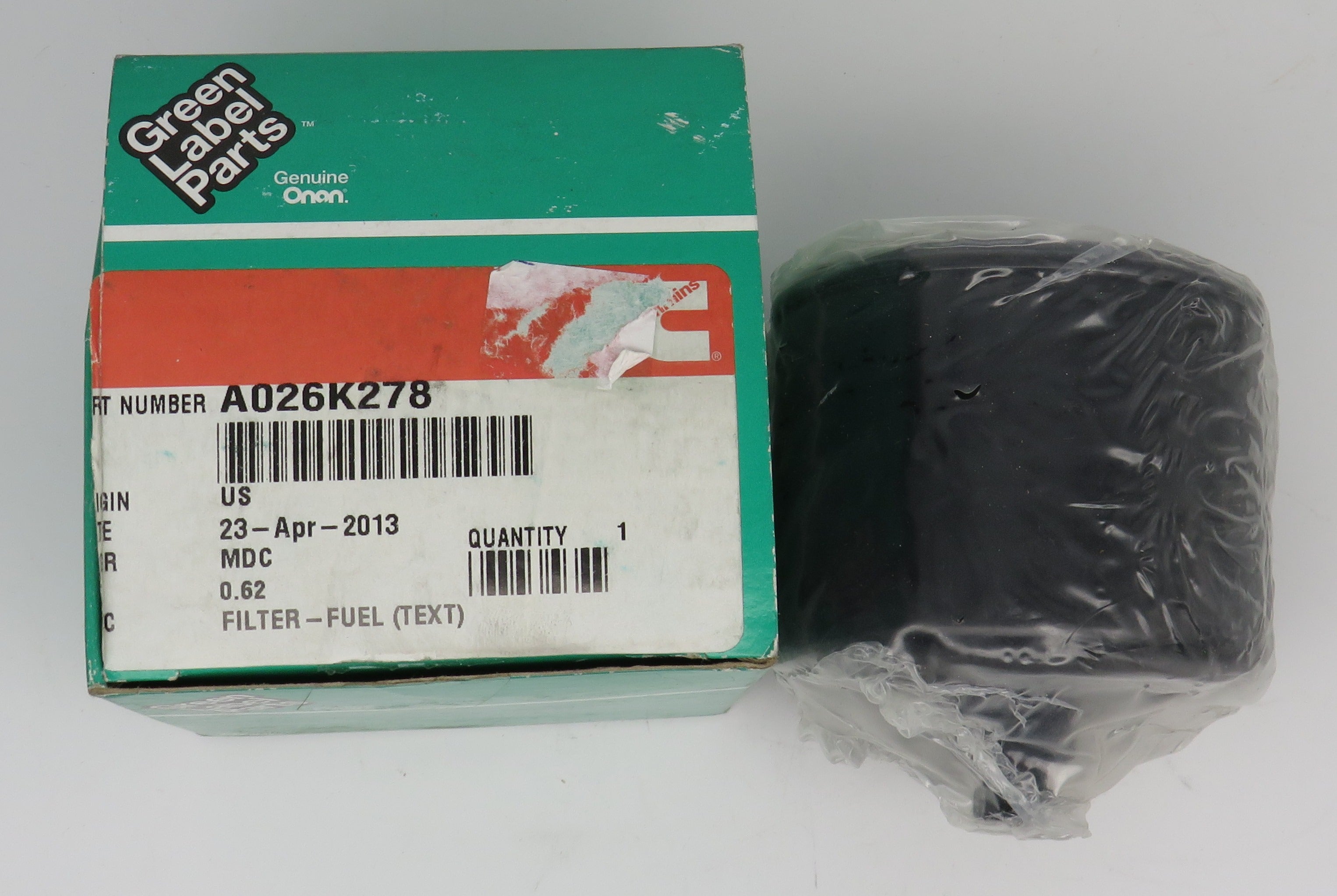 A026K278 Onan Fuel Filter (Replaces Onan 149-2106) 4/2/2024 THIS PART IS IN STOCK 4/2/2024