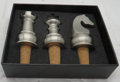 Authentic Models Aluminum Chess Bottle Stopper 3 Set BA006 OBSOLETE Discontinued NLA 