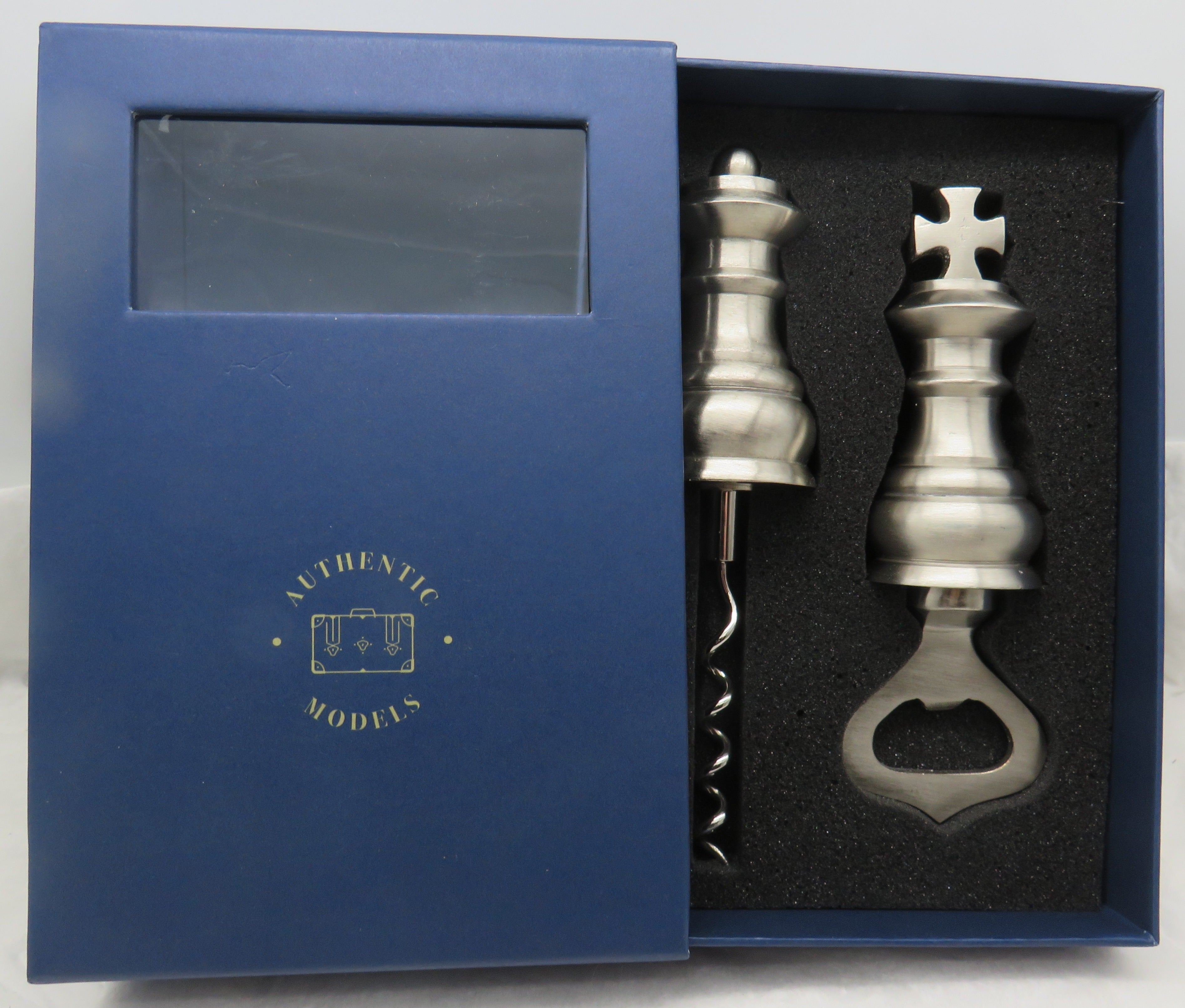 Authentic Models Aluminum Chess Opener 2 Set BA007 OBSOLETE Discontinued NLA 