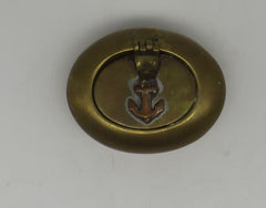 Brass Portable Oval Anchor Ashtray