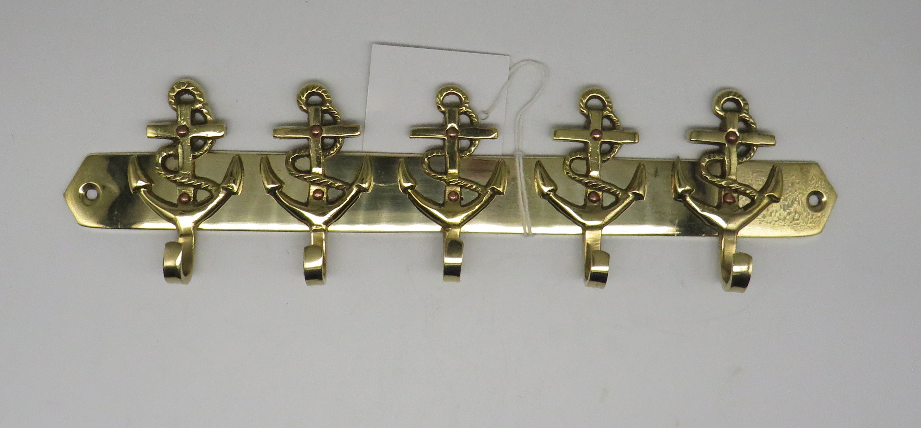 Nautical Brass 5 Anchor Hook Rack Key Hook 12/10/2025 THIS PART IS IN STOCK 12/10/2025