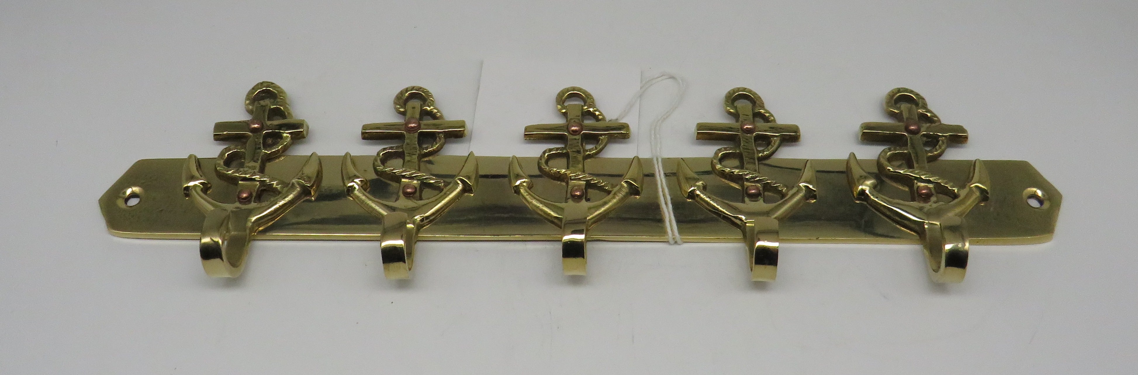 Nautical Brass 5 Anchor Hook Rack Key Hook 12/10/2025 THIS PART IS IN STOCK 12/10/2025
