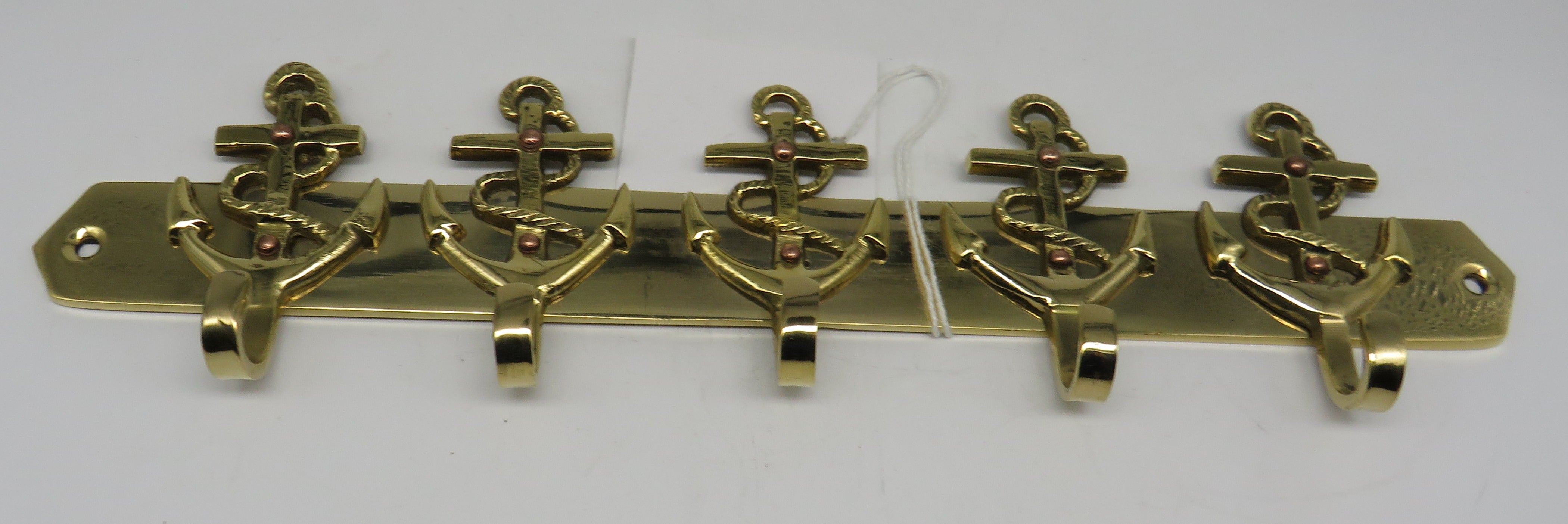 Nautical Brass 5 Anchor Hook Rack Key Hook 12/10/2025 THIS PART IS IN STOCK 12/10/2025