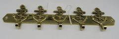Nautical Brass 5 Anchor Hook Rack Key Hook 12/10/2025 THIS PART IS IN STOCK 12/10/2025