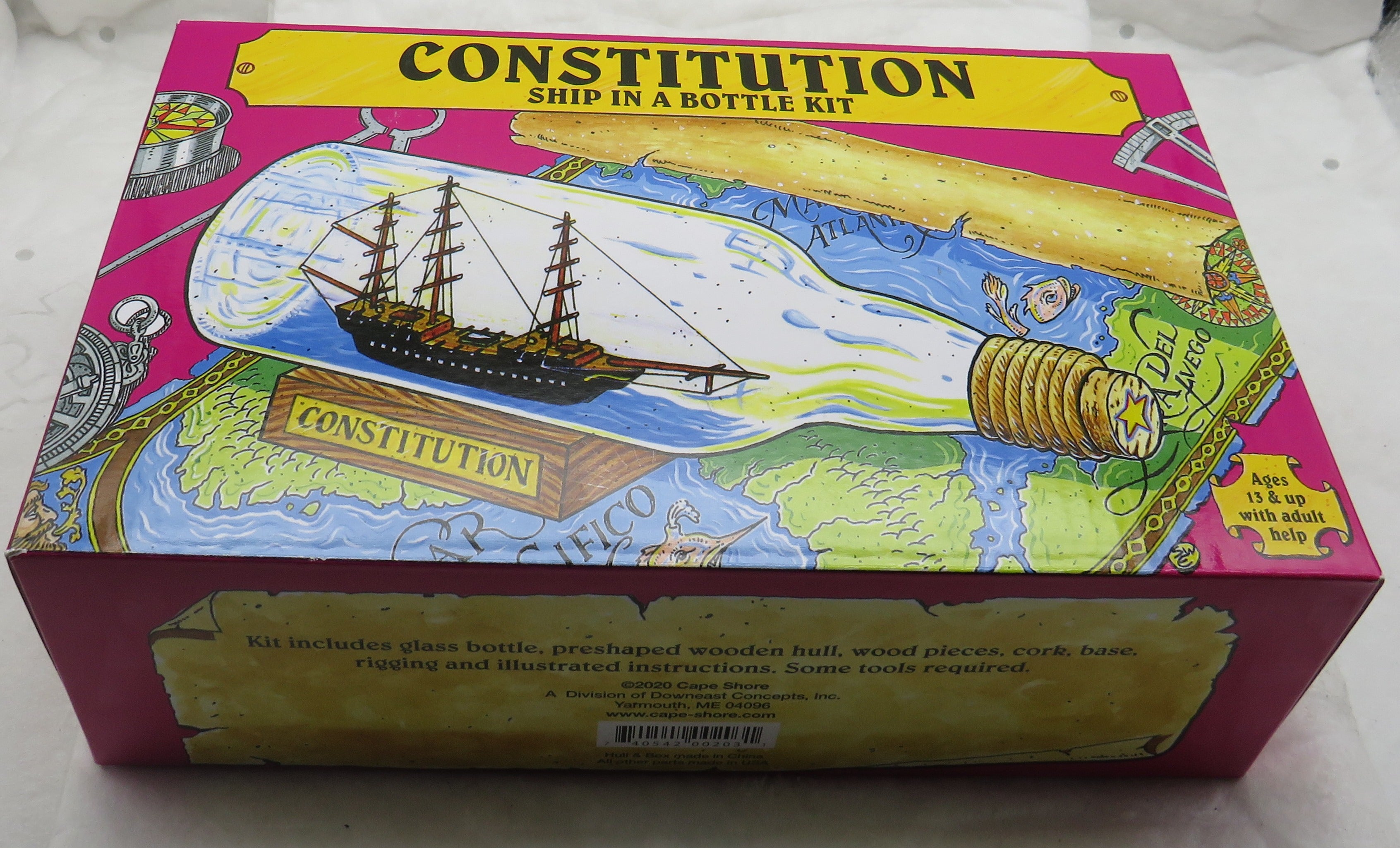Woodkrafter Constitution Ship in Bottle Kit - #203 Open Box
