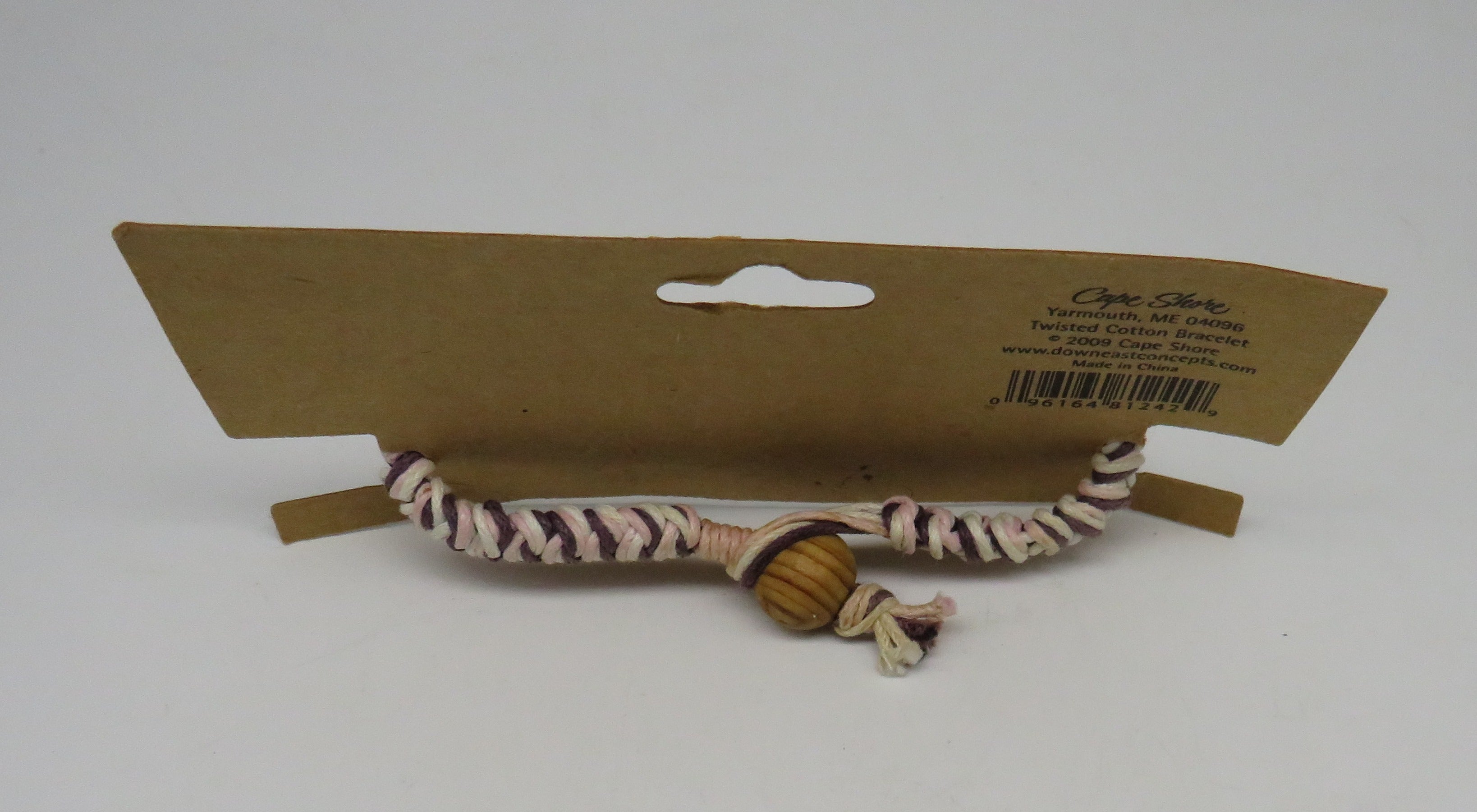 Cape Shore Handmade Twisted Bracelet Pink, White & Purple Obsolete