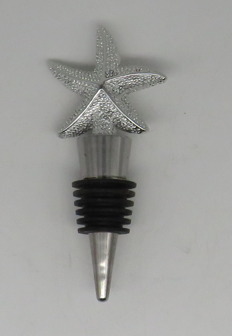 Cape Shore Starfish Bottle Stopper Stainless Steel