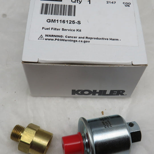 GM116125-S Kohler Generator Fuel Filter Service Kit (Replaces 267987)