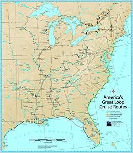 America's Great Loop Cruise Routes Mini-Map Waterproof Chart