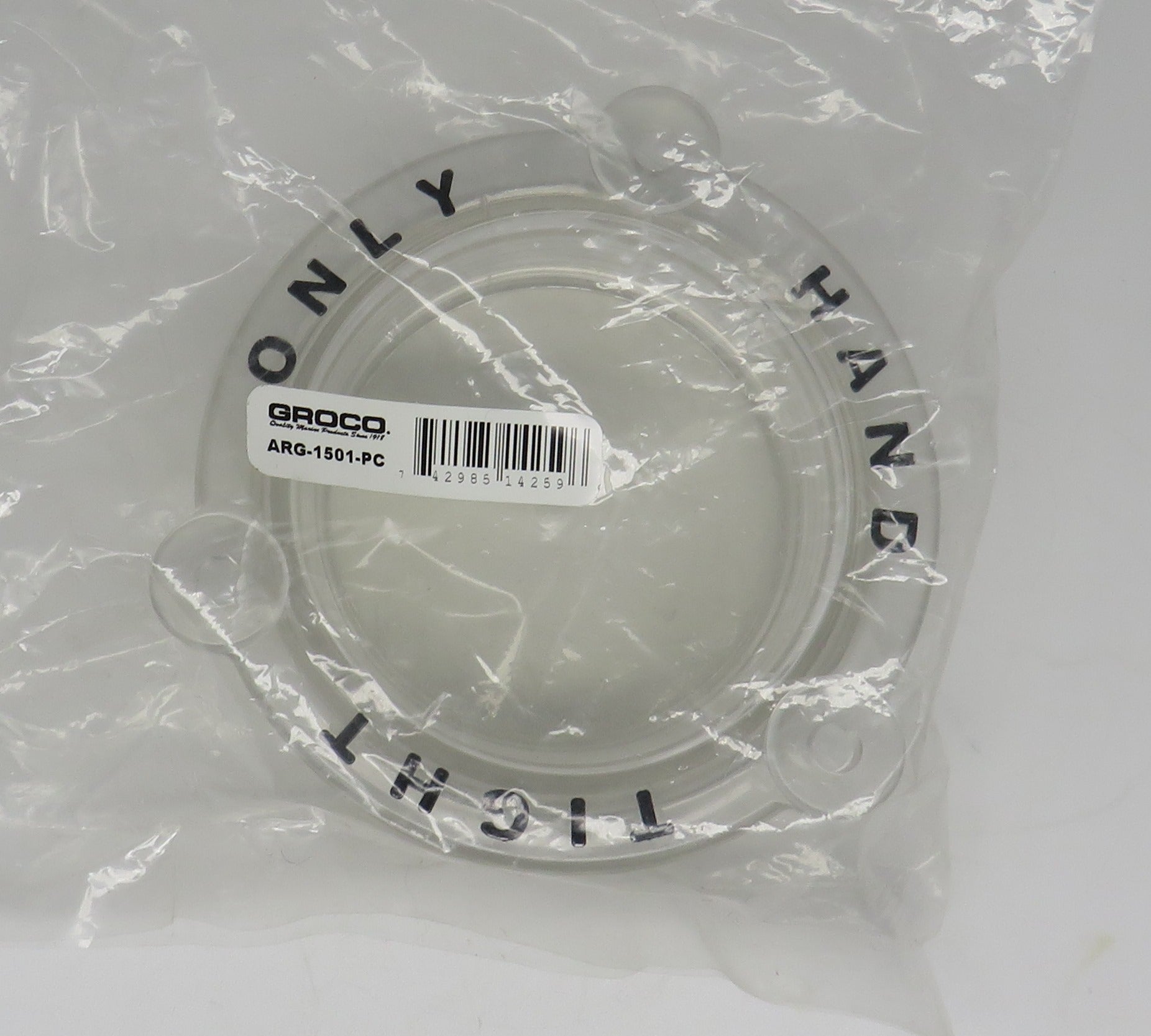ARG-1501-PC Groco Plastic Strainer Cap 10/27/2025 THIS PART IS IN STOCK 10/27/2025