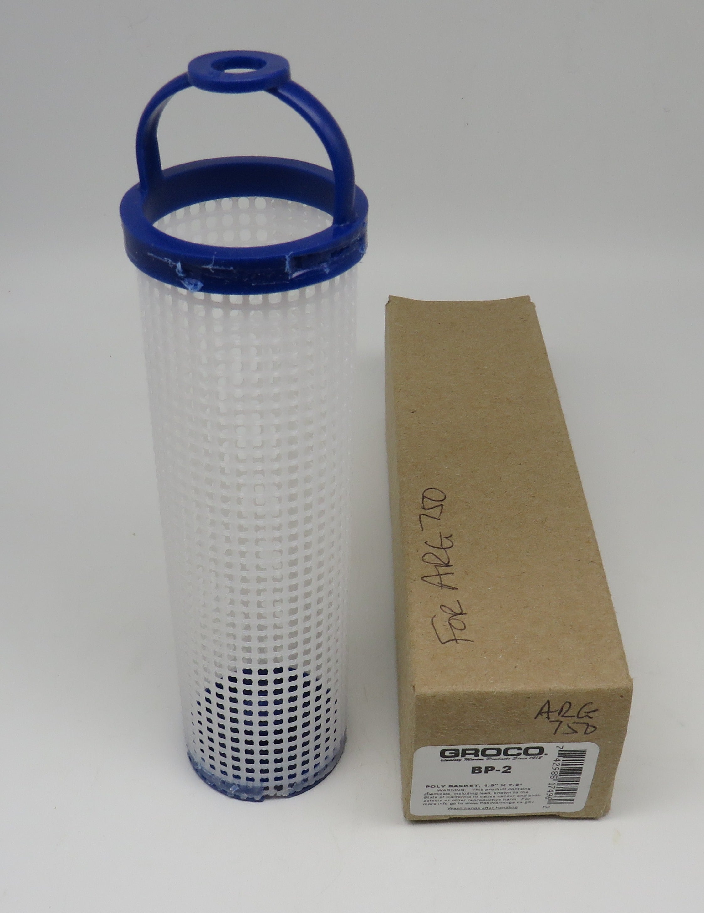 BP-2 Groco Strainer Basket Plastic For ARG 750 Also, PS-69-C 10/27/2025 THIS PART IS IN STOCK 10/27/2025