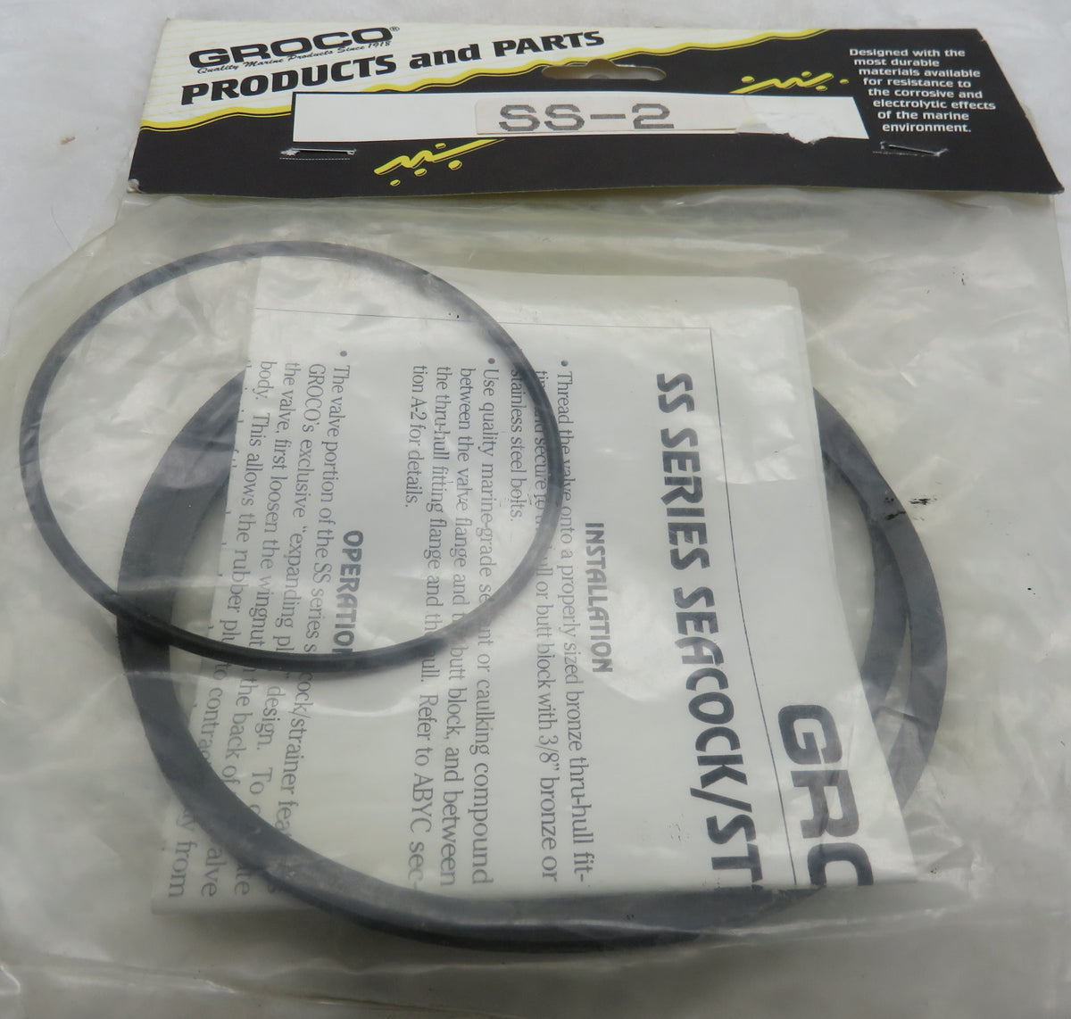 SS2 Groco Seacock/Strainer Service Kit for Marine Water Strainers