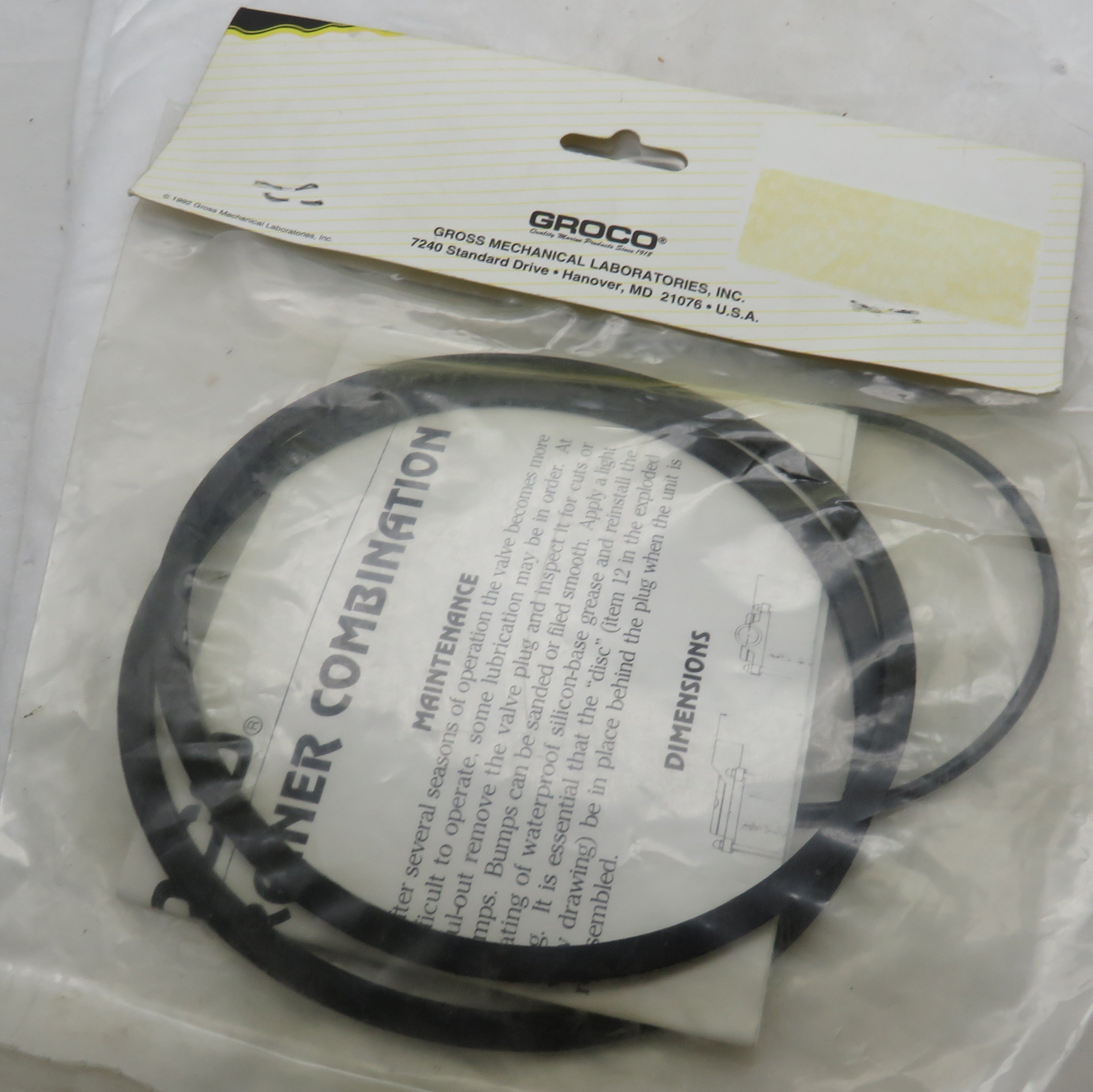 SS-2 Groco Seacock/Strainer Service Kit for Marine Water Strainers