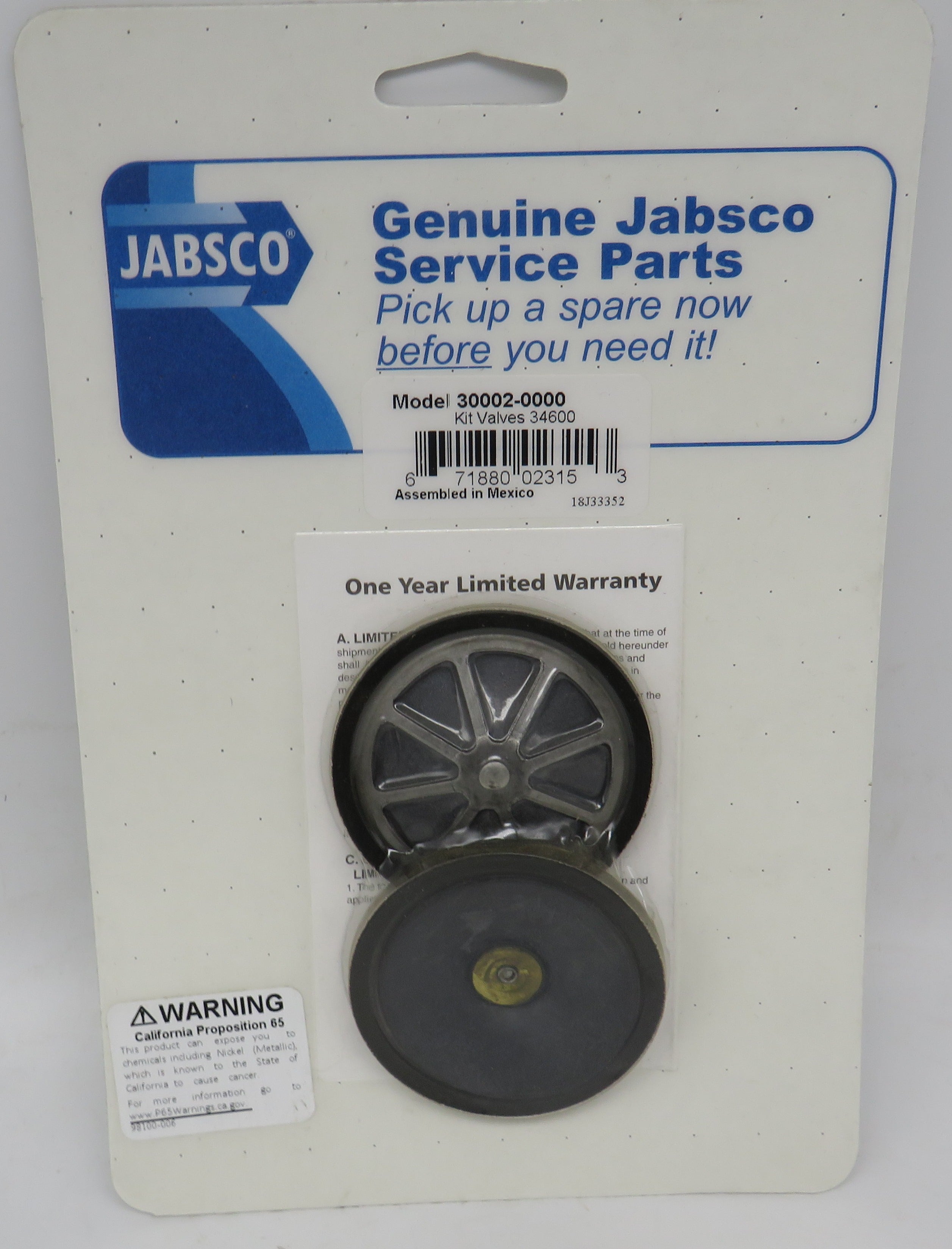30002-0000 Jabsco Par Valve Kit For 34600