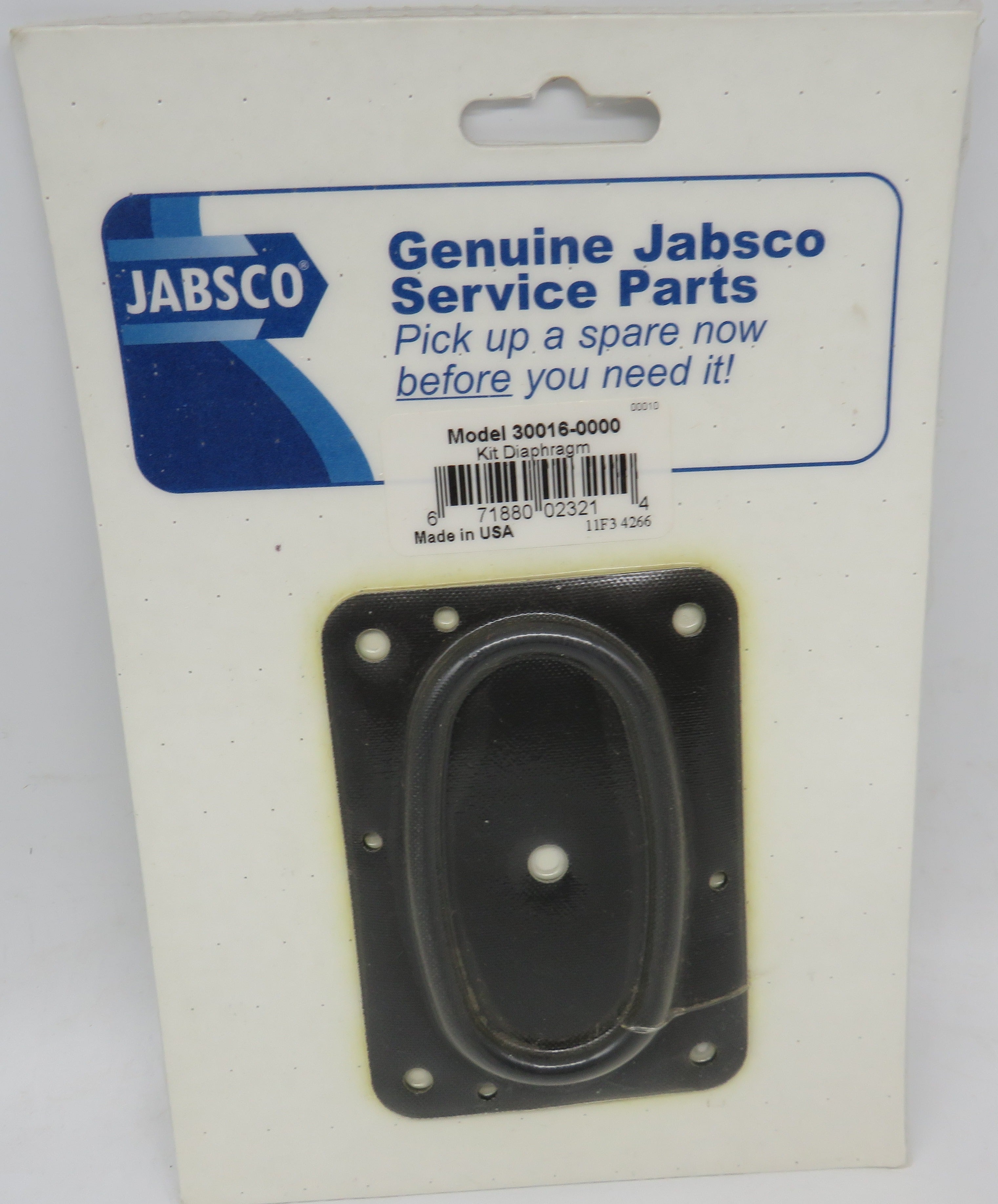 30016-0000 Jabsco Par Diaphragm Kit For 36600, 36680, 36900 8/22/2025 THIS PART IS IN STOCK 8/22/2025