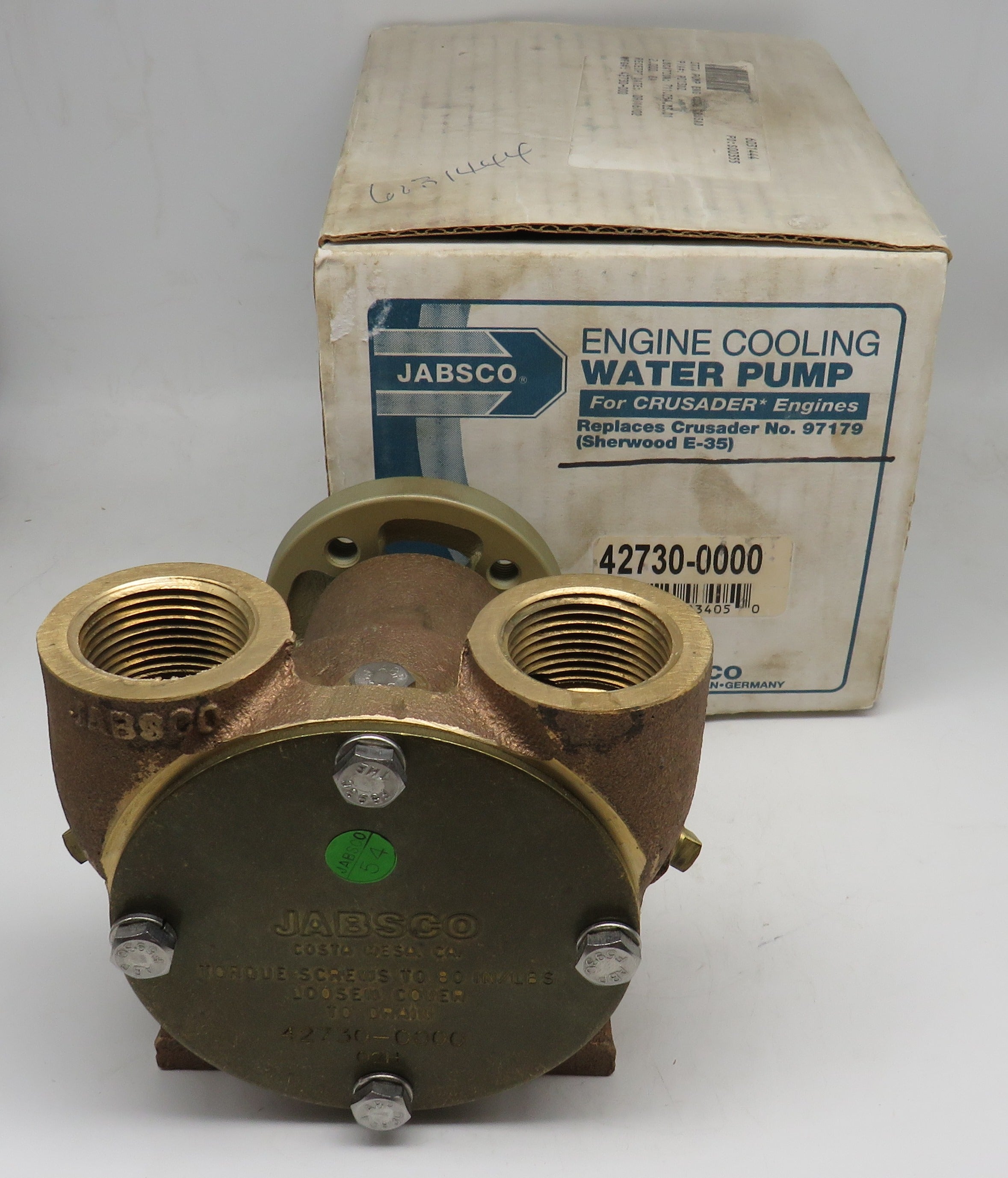 42730-0000 Jabsco Par Engine Cooling Water Pump for Crusader Engines. Pedestal Mount Pump Replaces Crusader No 97179 (Sherwood E-35)