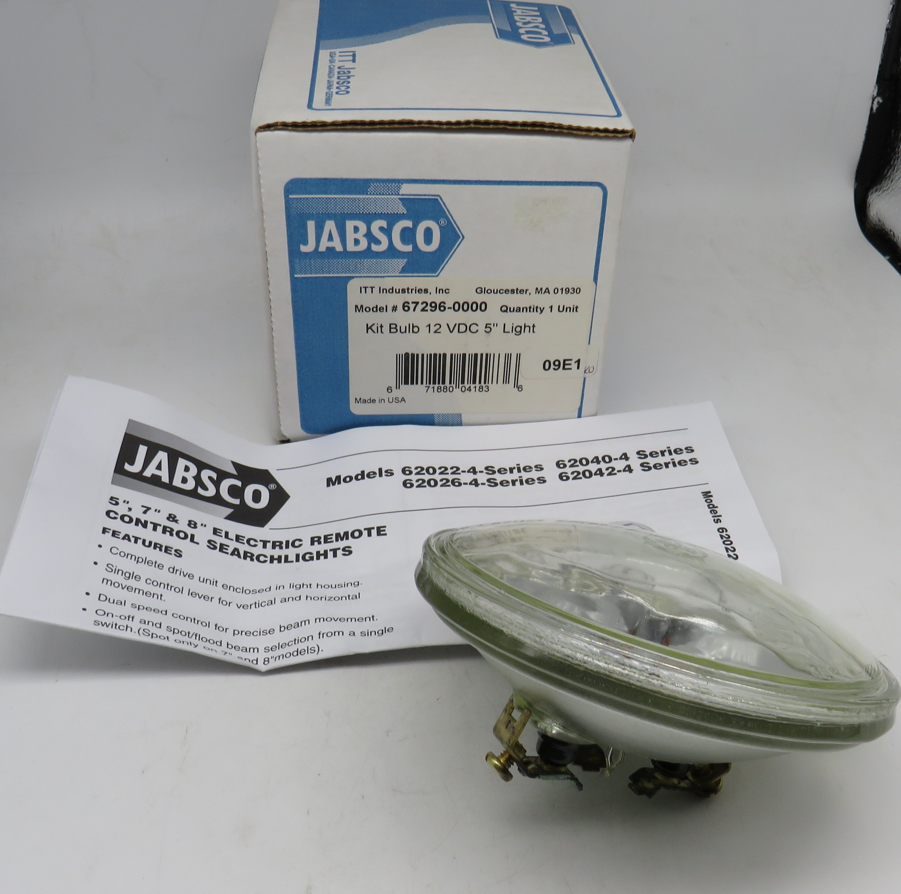 67296-0000 Jabsco GE 4700 Marine 13 Volt 100 Watt Dual Filament Spot-Flood Bulb Replacement