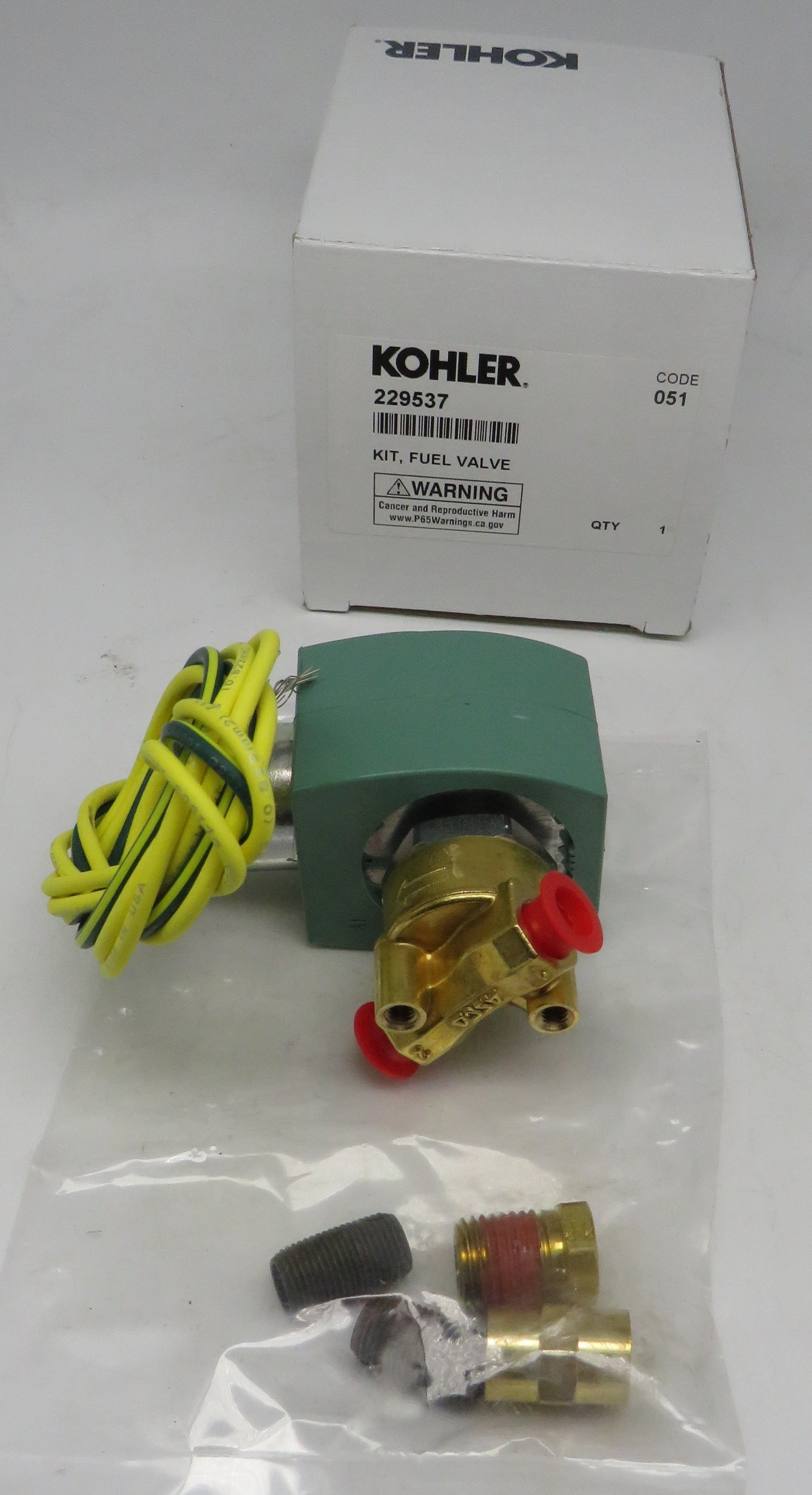 229537 Kohler Fuel Valve Solenoid Replaces 47 462 02 For 7.5 Generator mechanical fuel pump A-241196, 50 393 06, 50 393 08