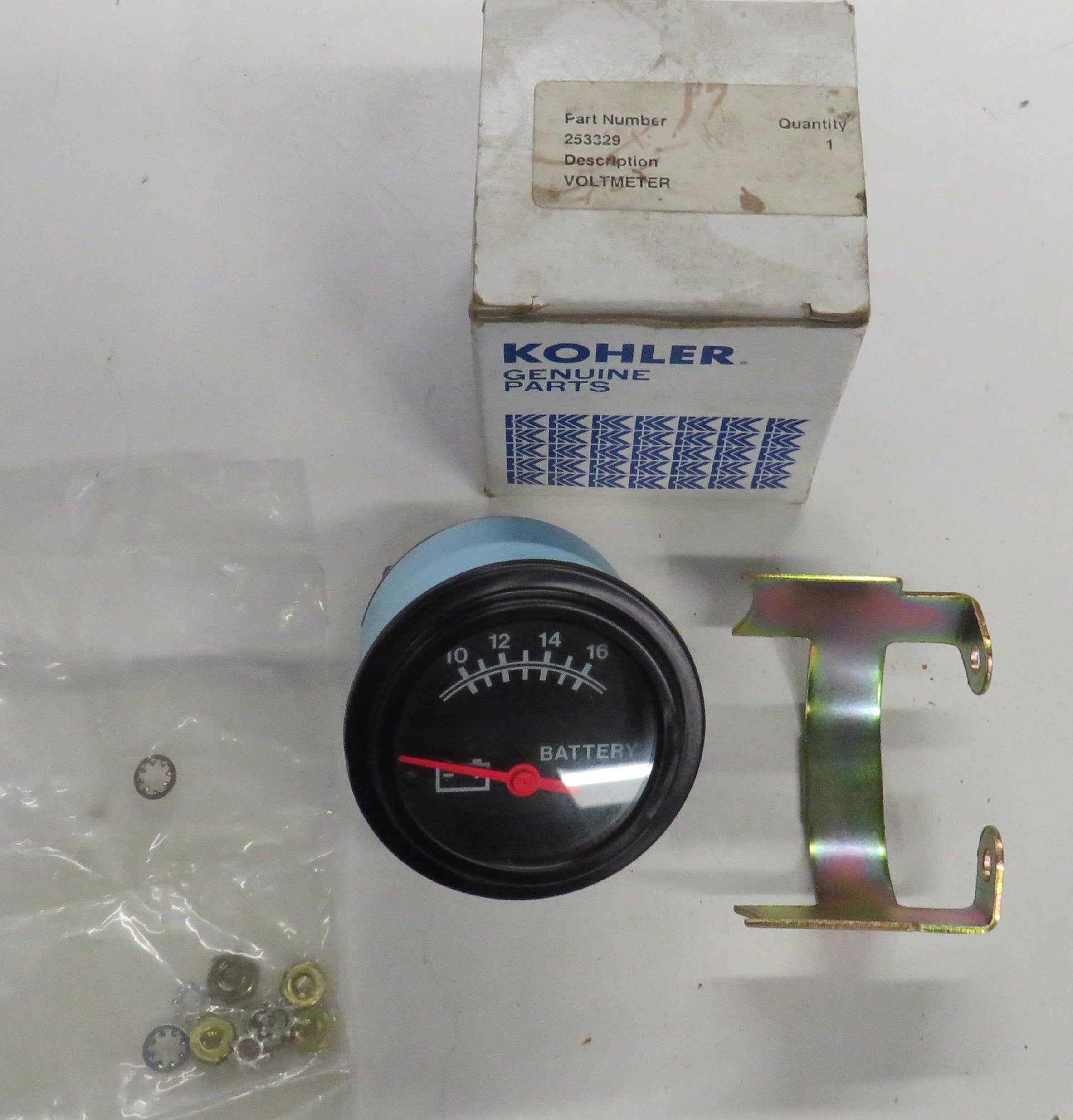 Kohler 253329 Voltmeter Gauge 10-16V DC