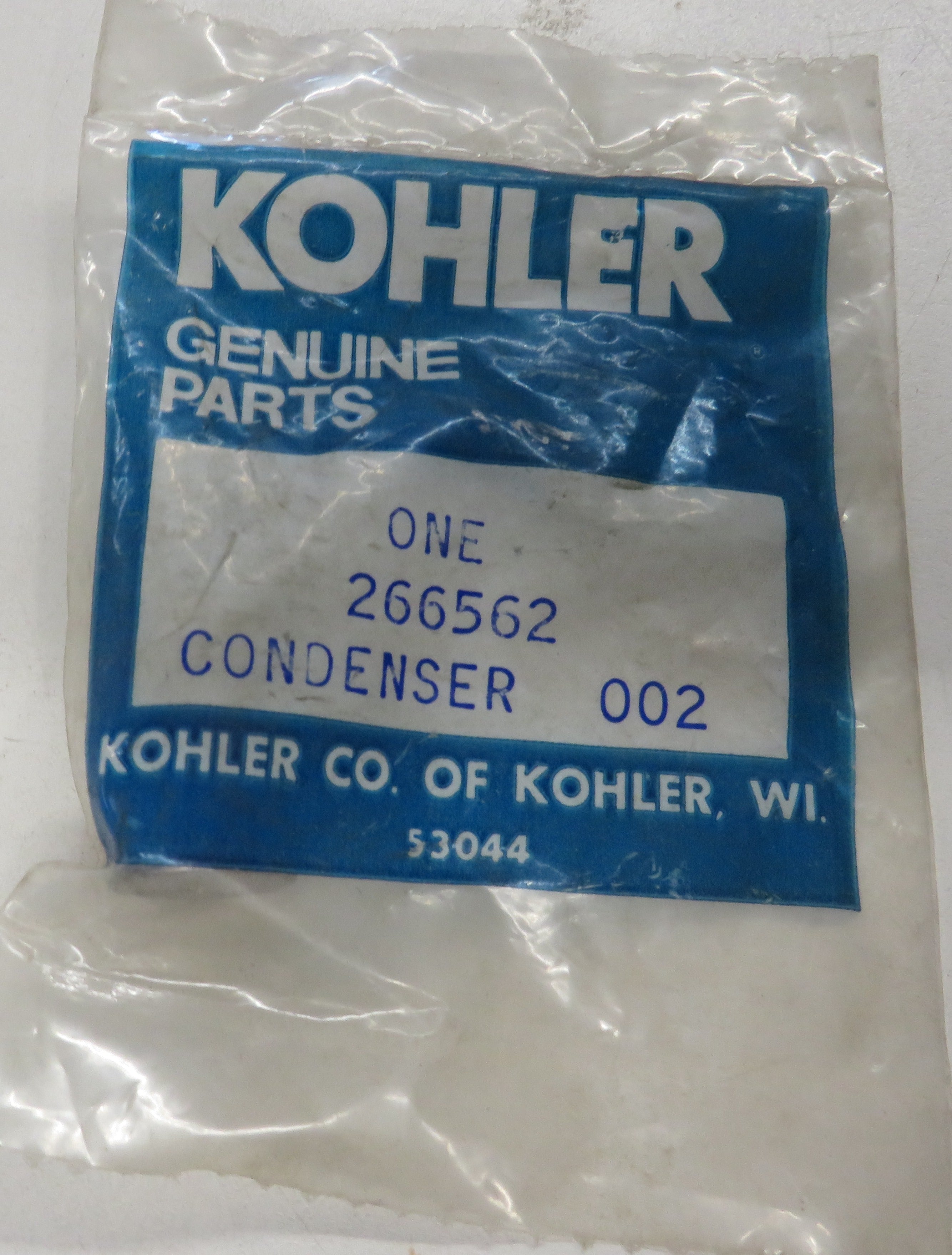 266562 Kohler Condenser also HX2433