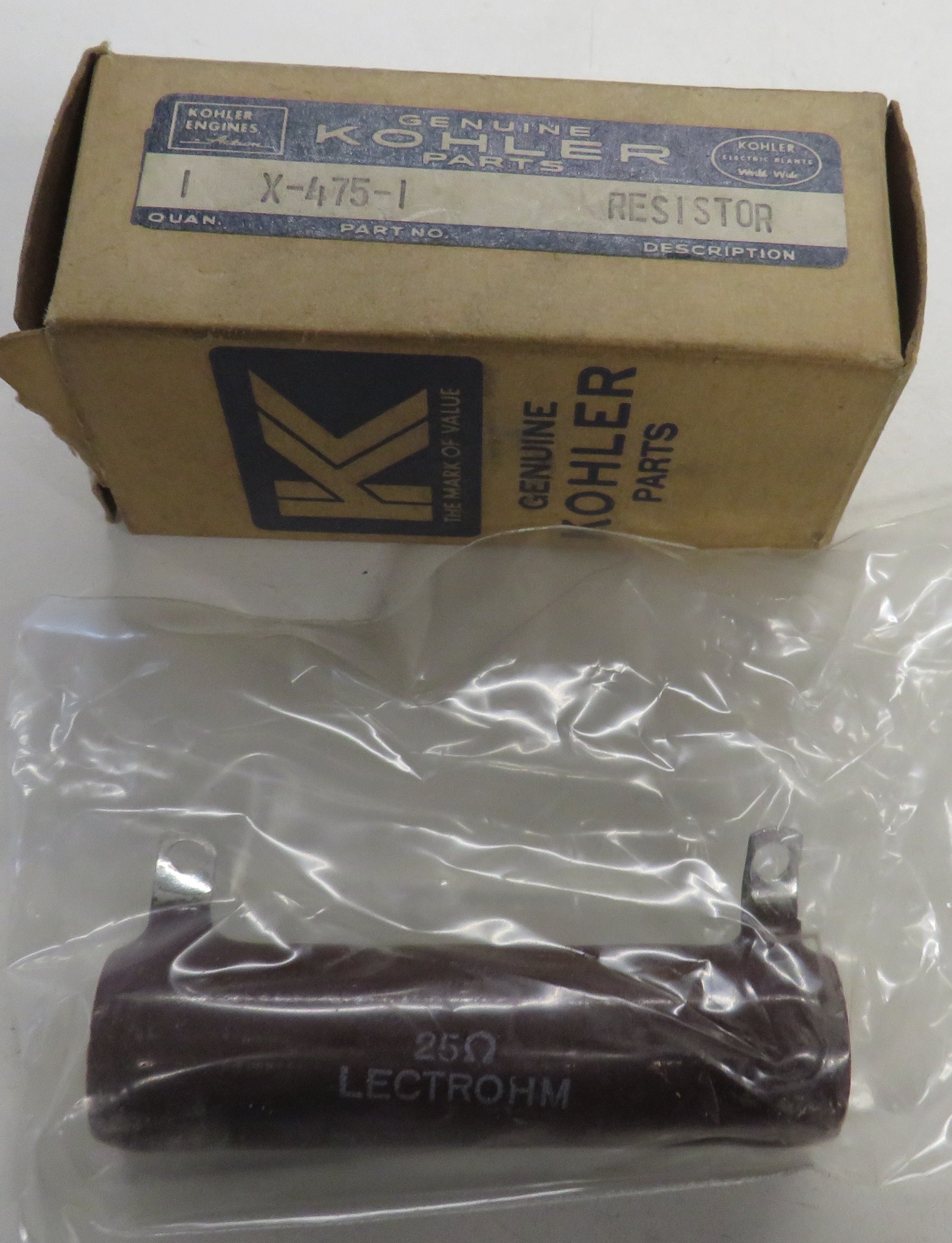 Kohler X-475-1 Resistor 11/13/2025 THIS PART IS IN STOCK 11/13/2025