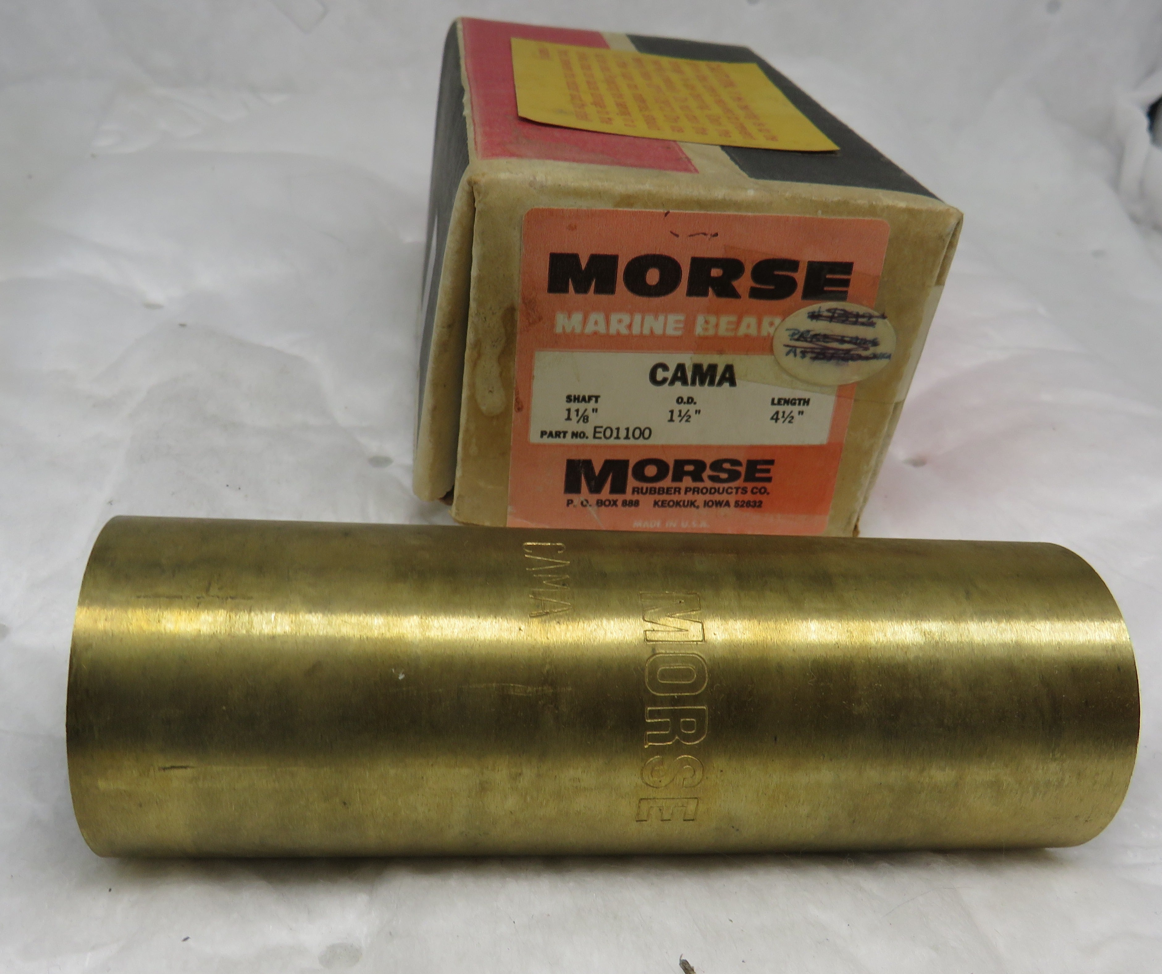 11/8" x 11/2" x 41/2" Morse Bearings (CAMA) 12/20/2024 THIS PART IS