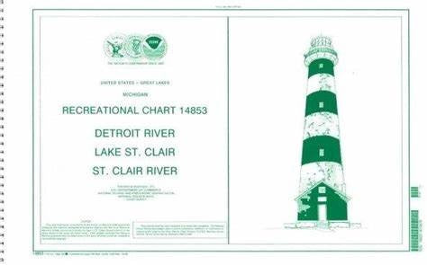 NOAA Recreational Chart 14853 United States Great Lakes Michigan 17th Edition (White Cover)