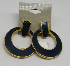 Napier Blue And Gold Signed Post Earrings 10/30/2025 THIS PART IS IN STOCK as of 10/30/2025