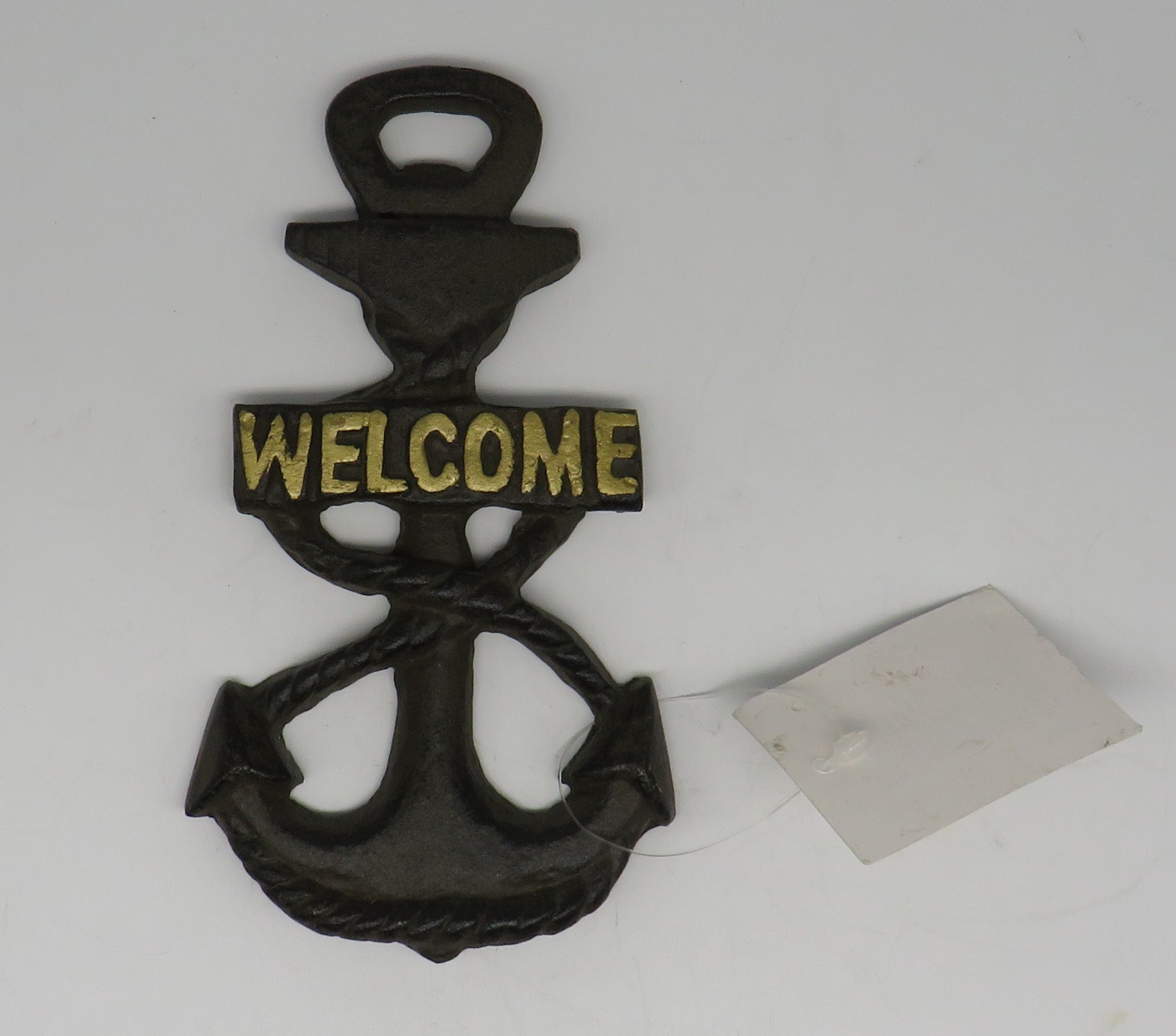 Welcome Anchor Bottle Opener Cast Iron