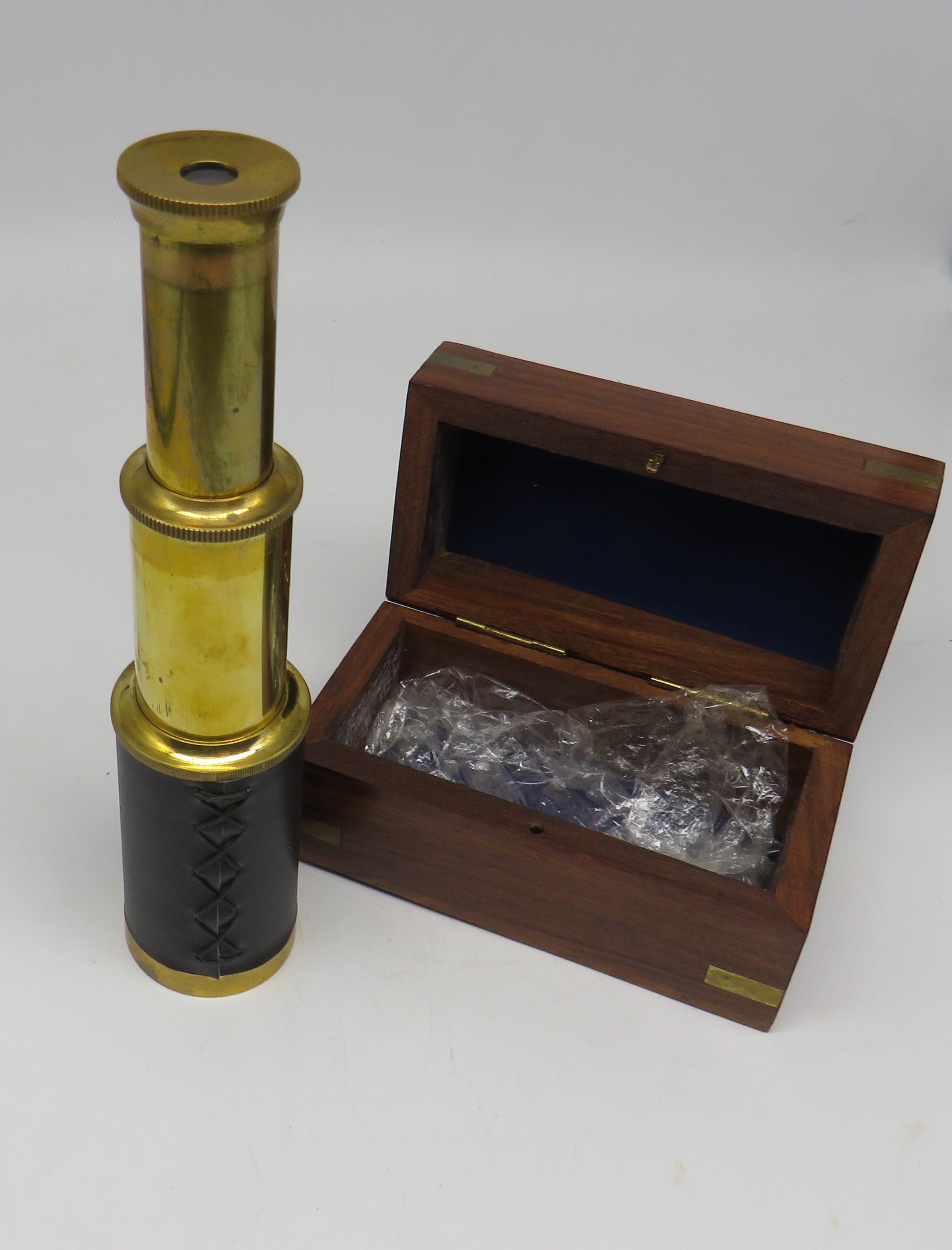 Brass Telescope W/ Nautical Wood Box