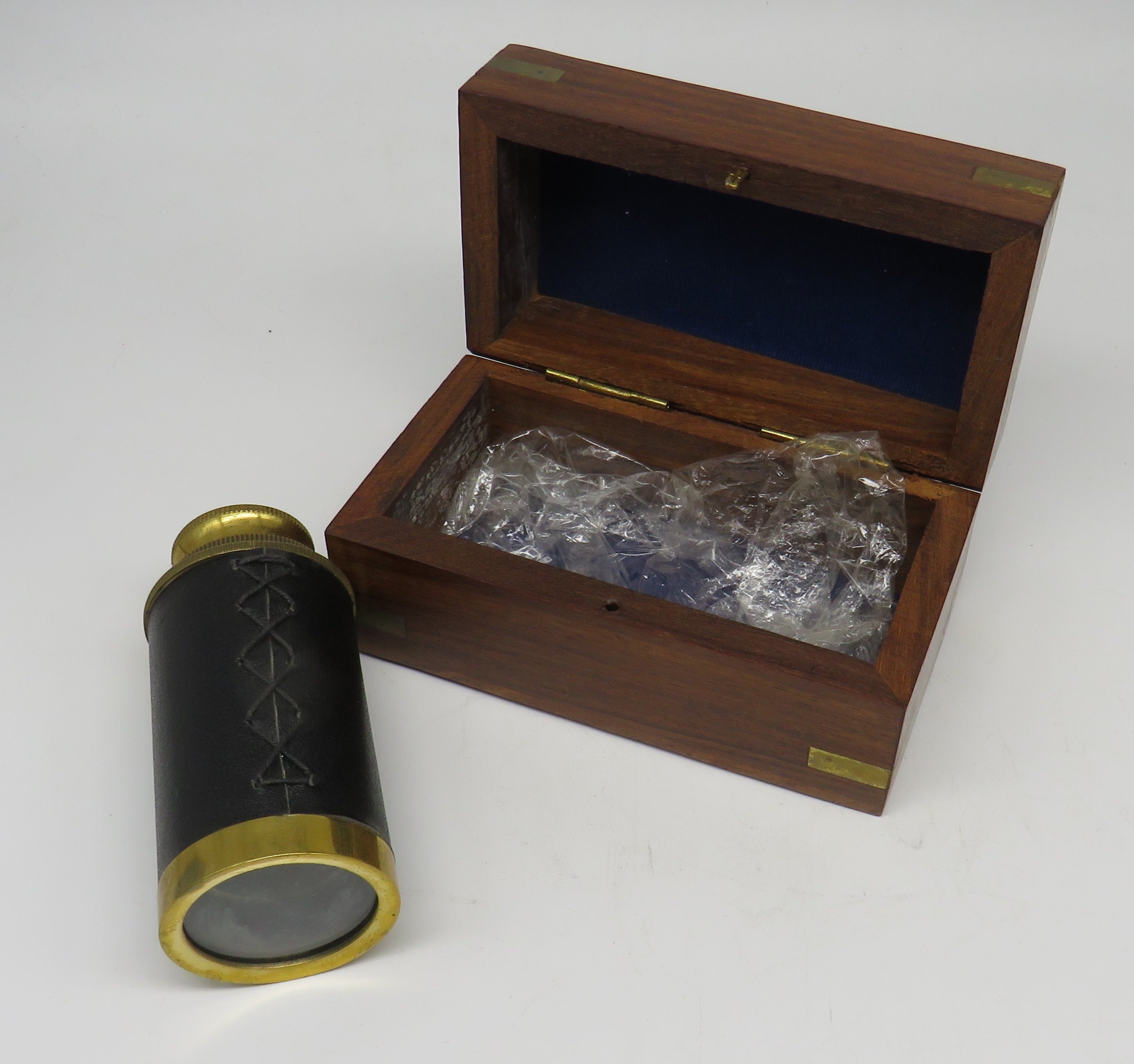 Brass Telescope W/ Nautical Wood Box
