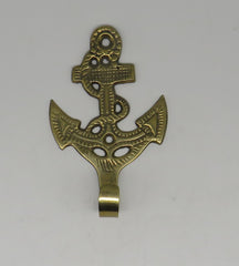 Nautical Brass Anchor & Rope Coat Hook