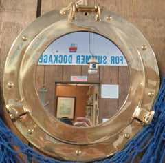 Nautical Brass Porthole Mirror 11