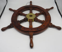Wooden & Brass Ships Wheel 15