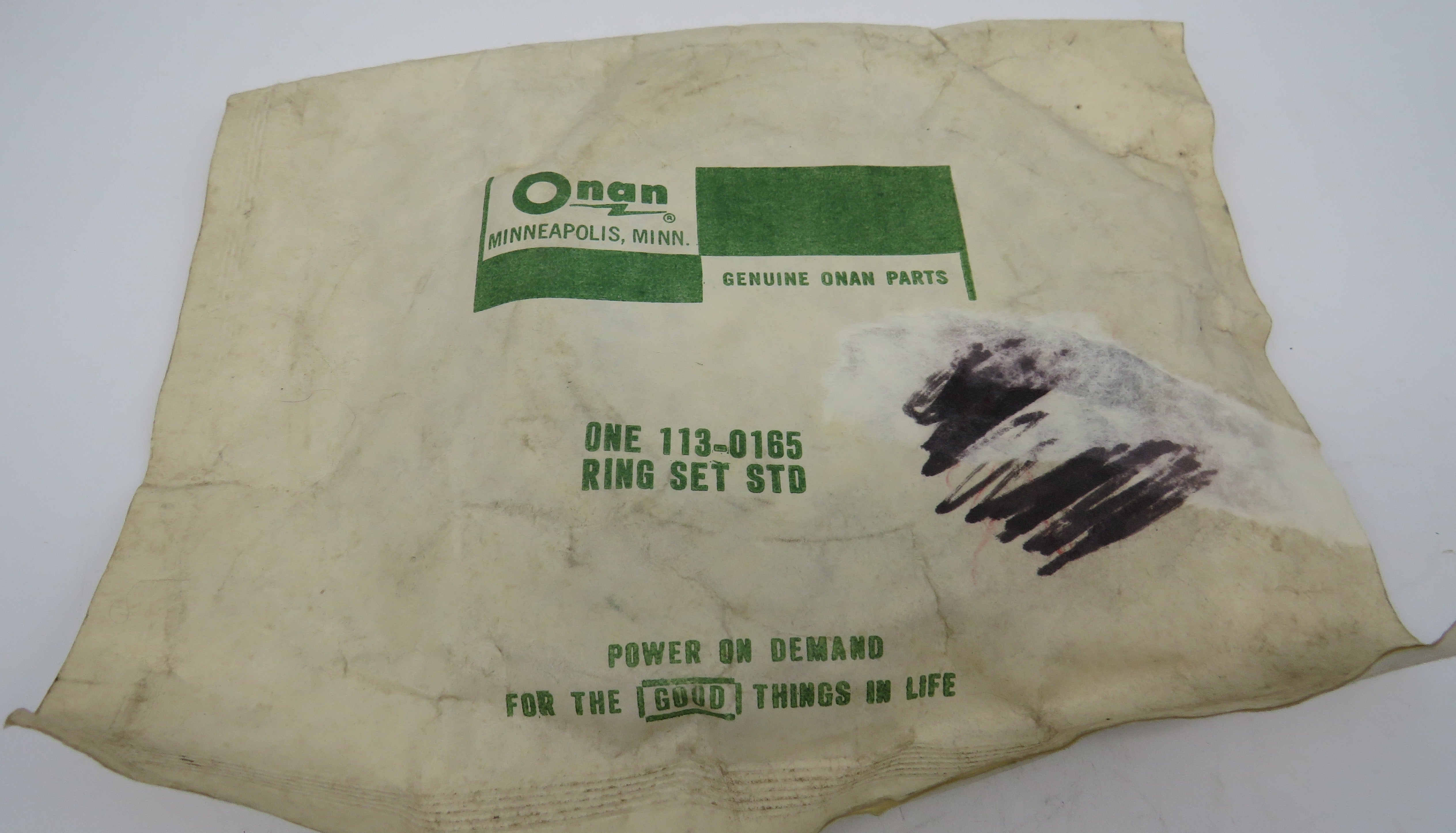 113-0165 Onan Piston Ring Set Standard OBSOLETE for 6.5 NH (Replaced by 113-0312) Also, for Power Drawer NH Series 6 KW RV Electric Power Plant, Also, NH-Home standby Electric Generating Series 