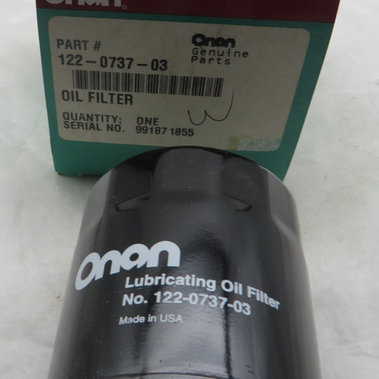 122-0737-03 Onan Oil Filter 5/16/2024 THIS PART IS IN STOCK 5/16/2024