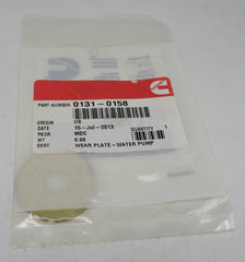131-0158 Onan Wear Plate Water Pump 3/6/2024 THIS PART IS IN STOCK 3/6/2024