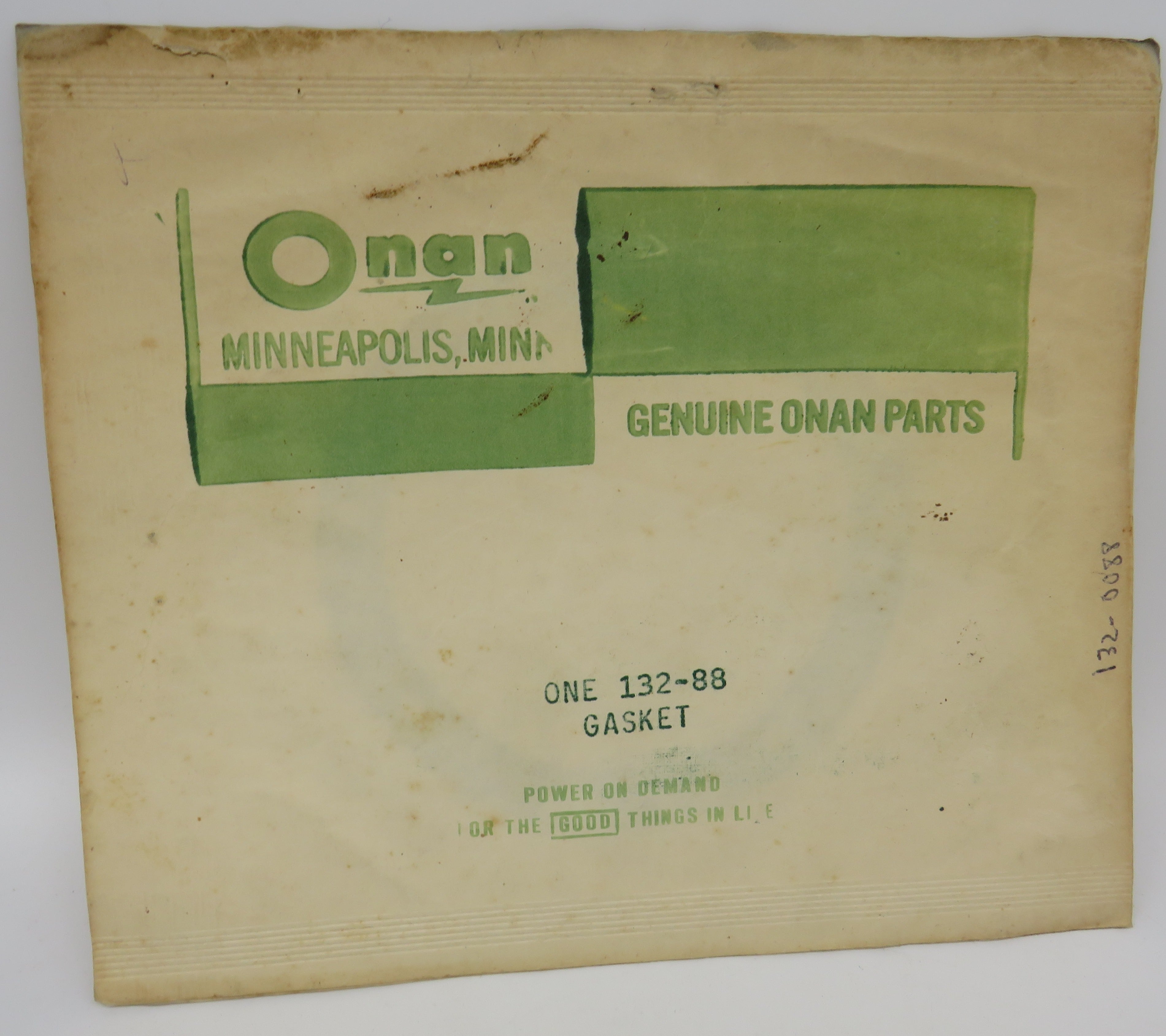 132-0088 Onan Gasket for MDJE (Spec A-AA) & MDJF (Spec A-AD) 9/6/2024 THIS PART IS IN STOCK 9/6/2024