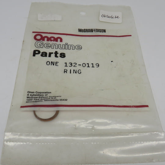 132-0119 Onan Ring OBSOLETE On MDJF Water Pump 132-0251 & 132-0115, Same AS Sherwood 4258 3/7/2024 THIS PART IS IN STOCK 3/7/2024