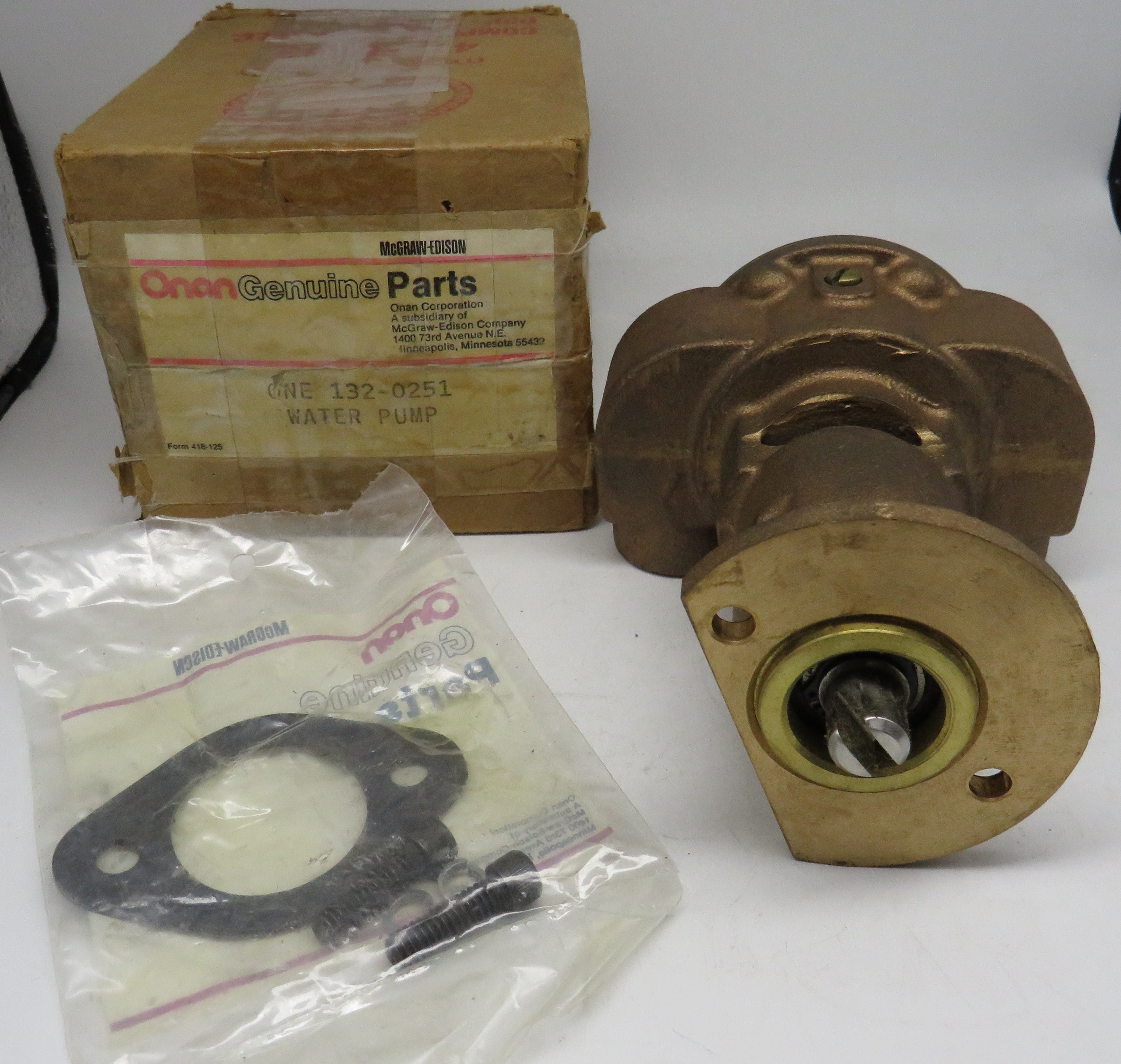 132-0251 or 132-0147 Onan Water Pump for MDJC & MDJF Replaces Water Pump 132-0115 Jabsco 18400-0050132-0251 OBSOLETE  3/5/2024 THIS PART IS IN STOCK 3/5/2024