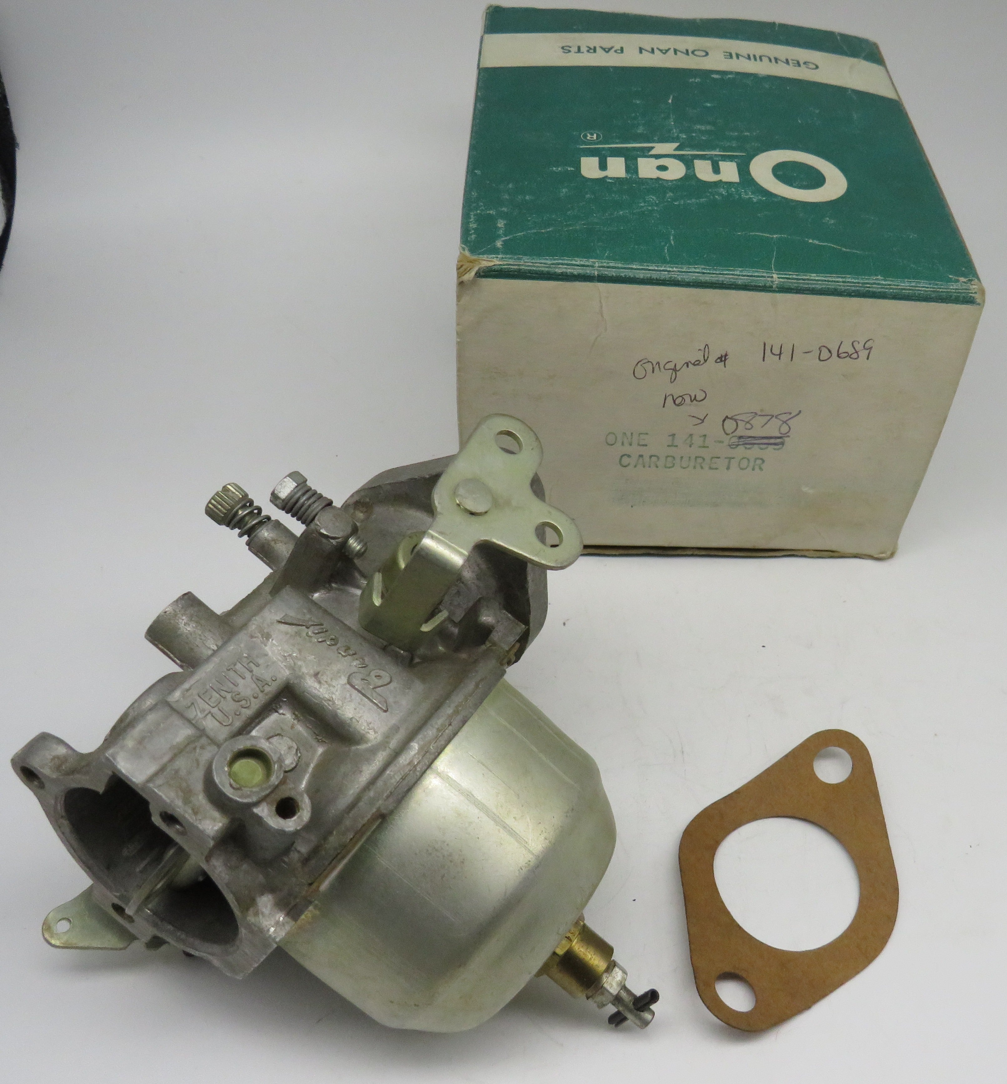 141-0878 Onan Carburetor Both OBSOLETE (Supersedes 141-0689) For CCKB Engines (Spec G-J)  3/14/2024 THIS PART IS IN STOCK 3/14/2024