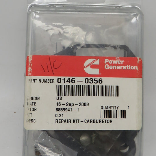 146-0356 Onan Carburetor Repair Kit 4/12/2024 THIS PART IS IN STOCK 4/12/2024