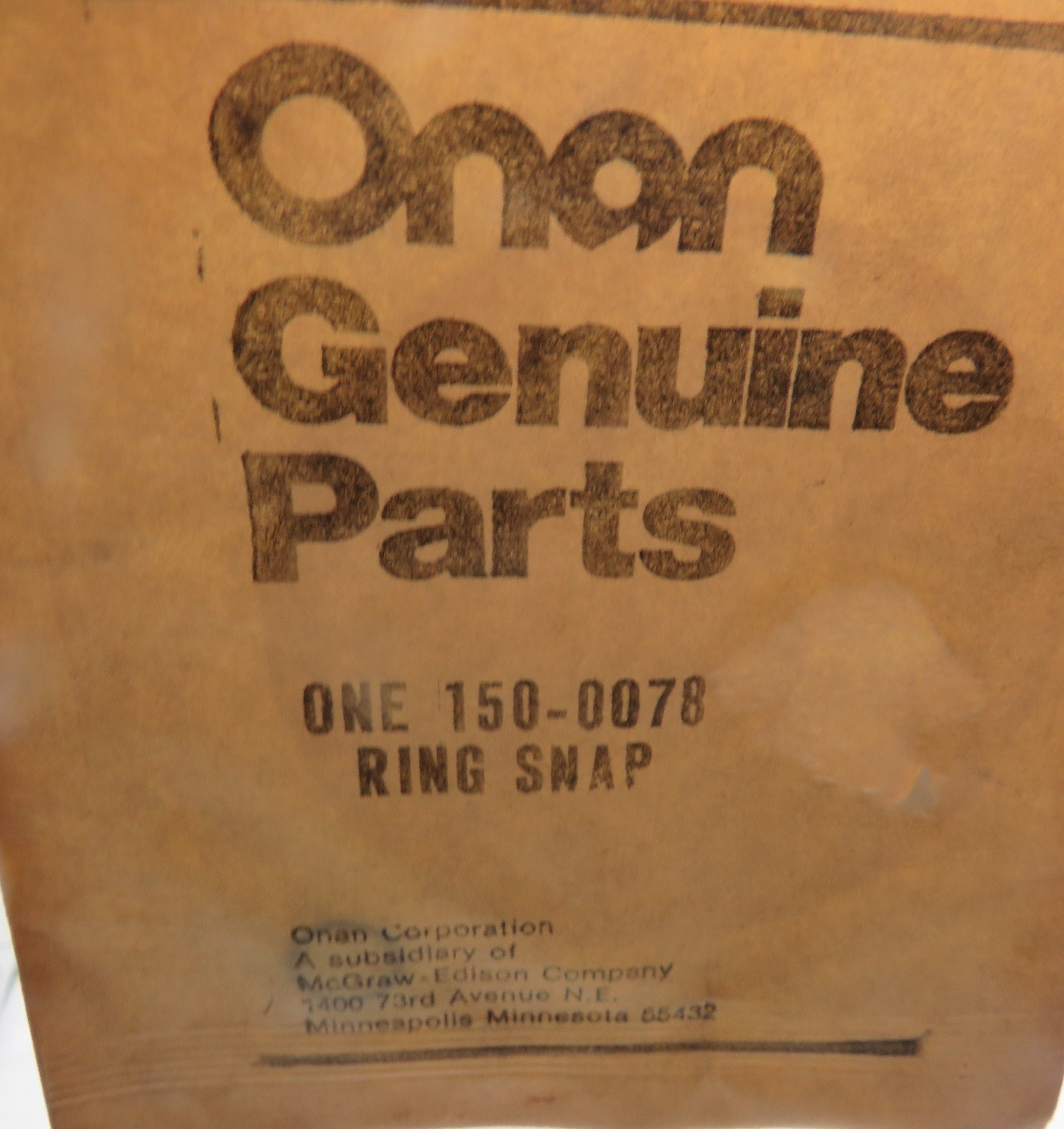 Onan 150-0078 Snap Ring (GOV-Pin Retainer) (OBSOLETE) 2/8/2024 THIS PART IS IN STOCK 2/8/2024