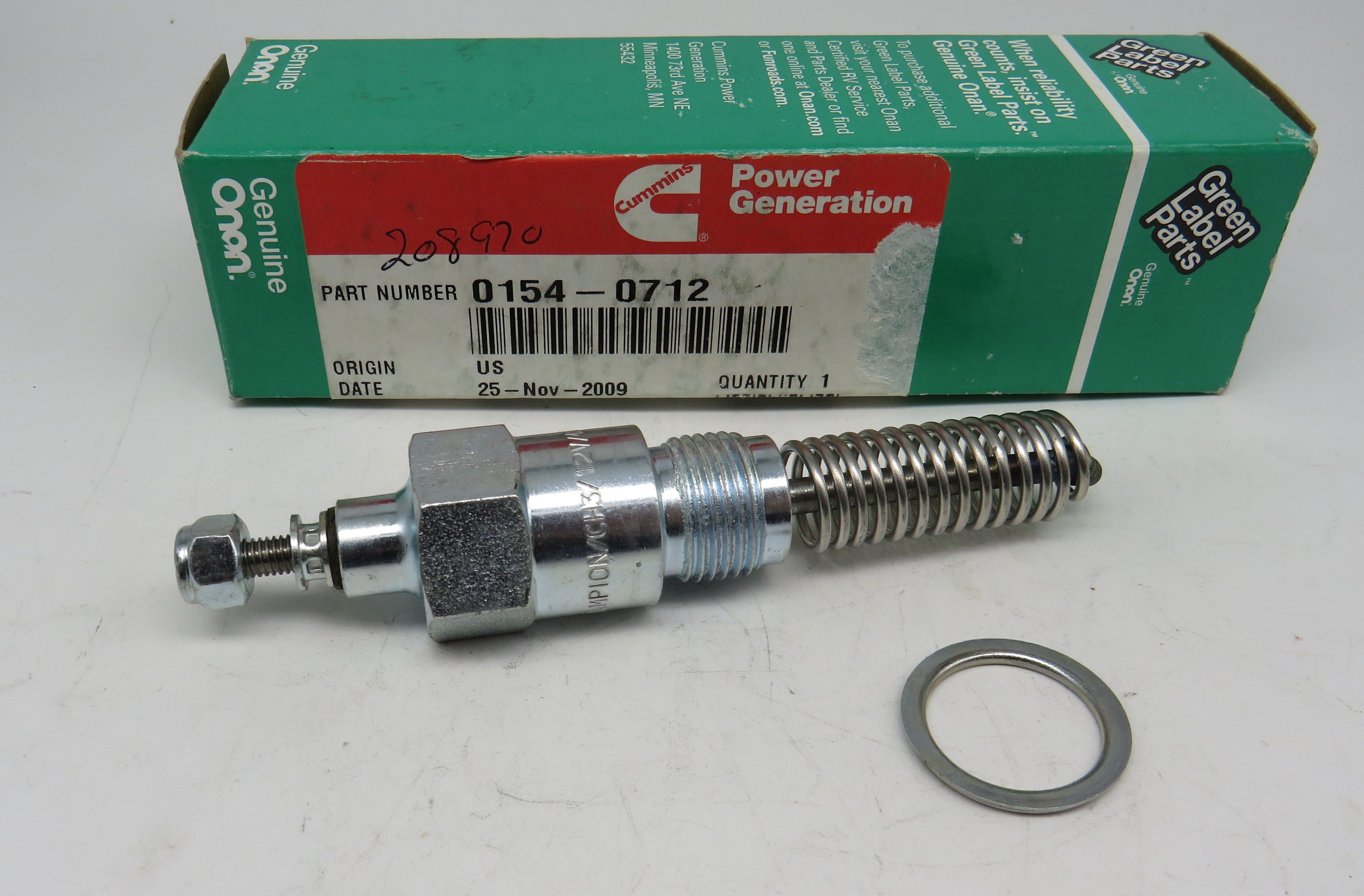 154-0712 Onan Manifold Heater Glow Plug For MDJA 3.0 & MDJE 6.0 & 7.5 KW Spec AB-AF 2/8/2024 THIS PART IS IN STOCK 2/8/2024