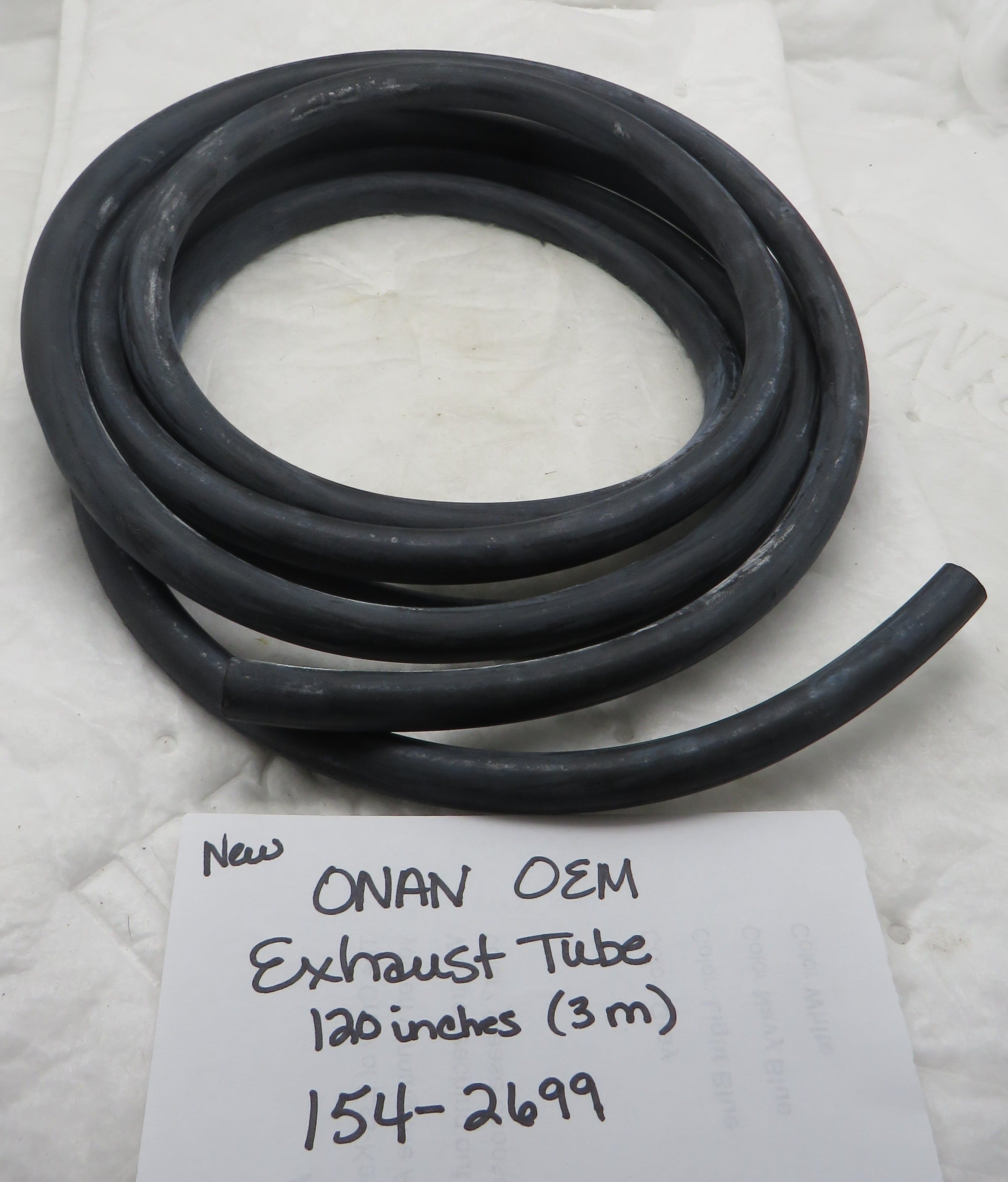 154-2699 Onan OEM Exhaust Tube 120 Inches (3 M) OBSOLETE 2/13/2024 THIS PART IS IN STOCK 2/13/2024