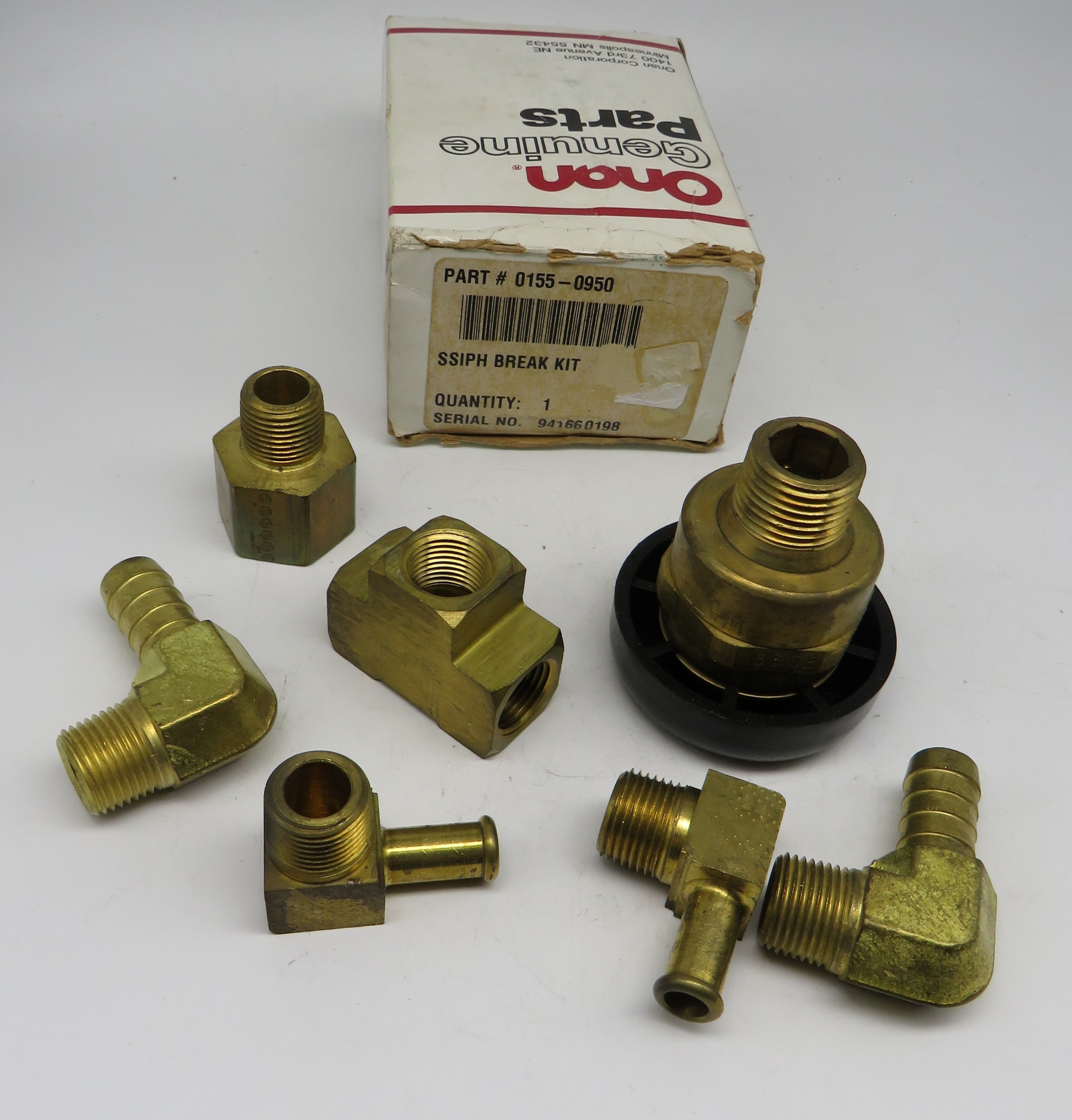 155-0950 Onan Siphon Breaker Kit Replaced by 541-0863-01 for MCCK (Spec H-J) OBSOLETE 